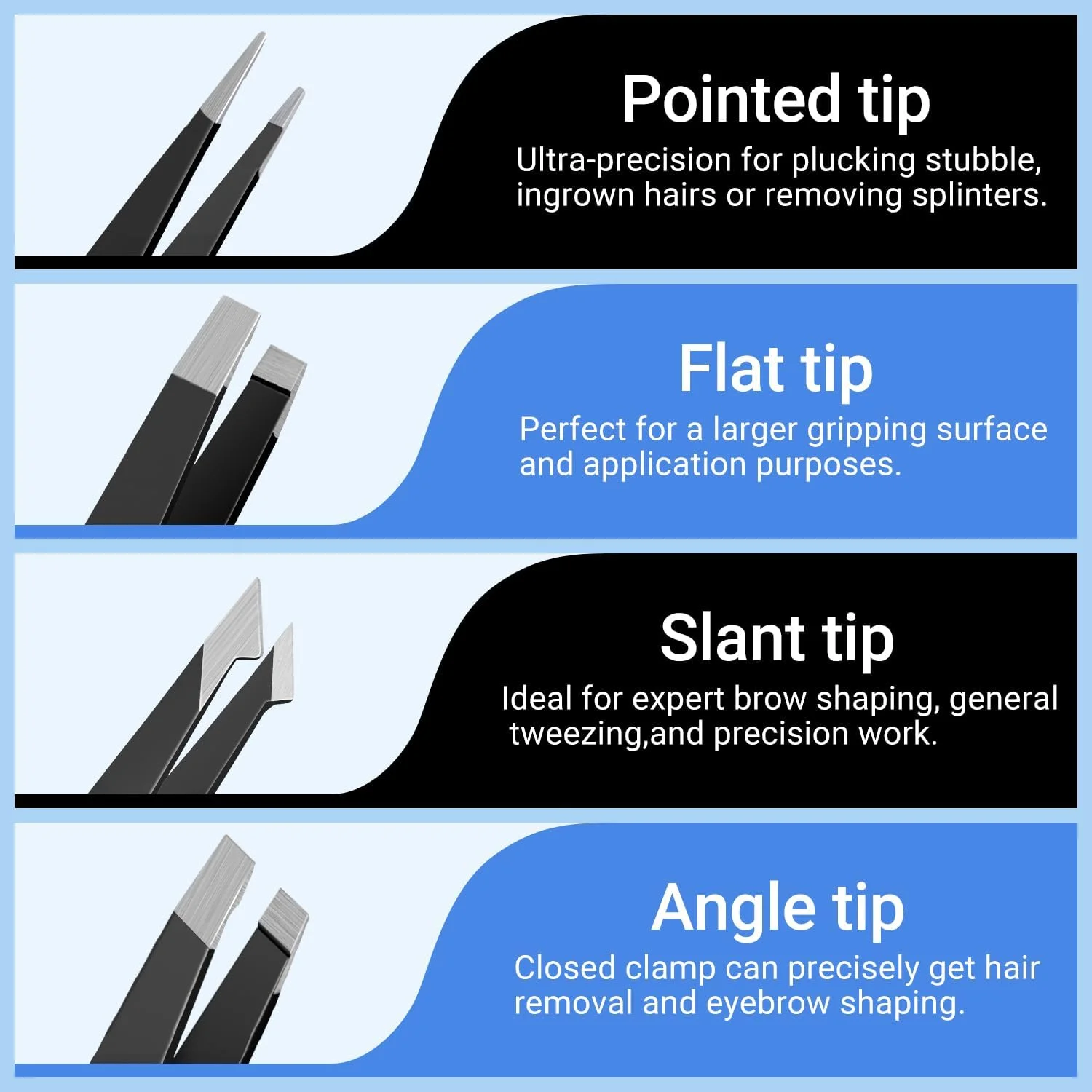 ست ابرو TsMADDTs، 8 در 1 شامل قیچی ابرو، موچین، تیغ ابرو، برس به همراه کیف مسافرتی، ست موچین برای زنان و مردان، کیت حرفه ای شکل دهی و مرتب سازی