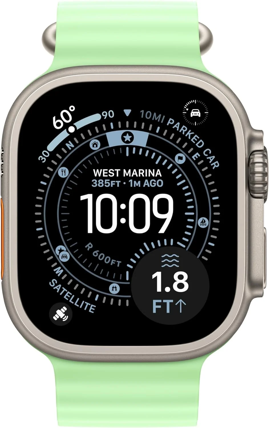 بند اضافه برای بند اقیانوسی اپل واچ - ۴۹ میلی‌متری - سبز نئونی - خیلی بزرگ