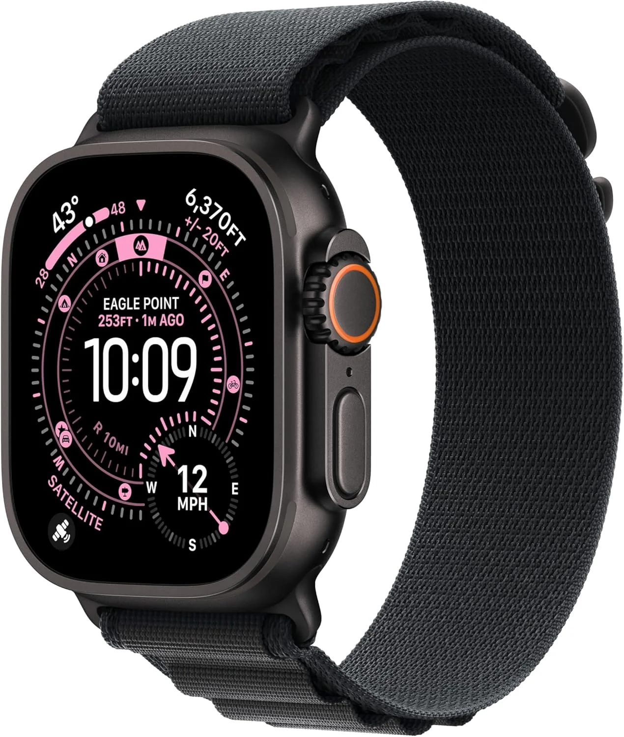 بند ساعت Apple Watch - آلپاین لوپ - 49mm - مشکی - سایز متوسط