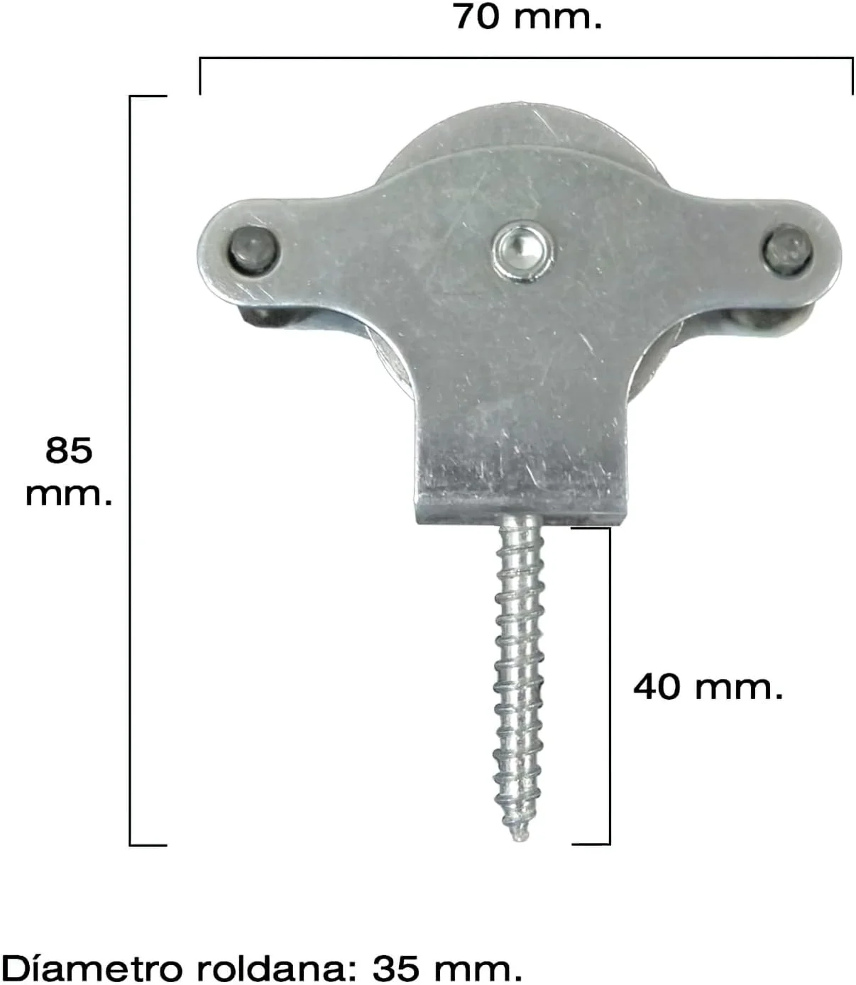 قرقره سیم بکسل زینک اندود 40 میلی متری WOLFPACK 5120502 با پیچ های فلزی