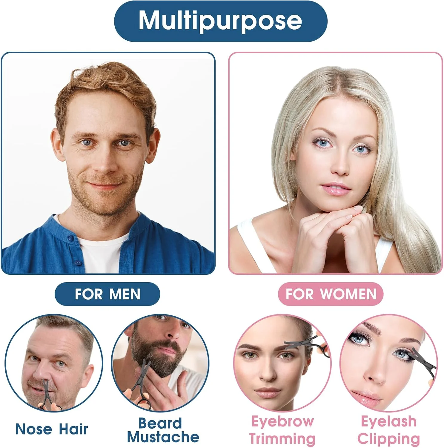 قیچی موی بینی با نوک گرد، قیچی ایمنی ابرو، قیچی کوچک حرفه ای برای مو، مژه، سبیل، بینی، موزن ابرو برای زنان و مردان (مشکی) قیچی موی بینی با نوک گرد، قیچی ایمنی ابرو، قیچی کوچک حرفه ای برای مو، مژه، سبیل، بینی، موزن ابرو برای زنان و مردان (مشکی)