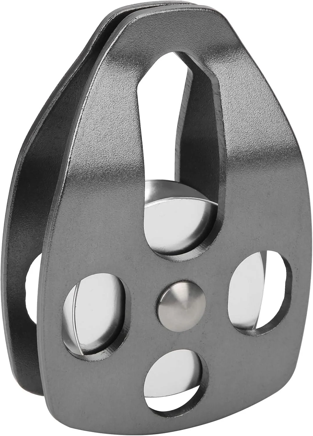 قرقره طناب wjChgy-rJw قرقره طناب آلومینیومی تک تسمه با صفحه جانبی بزرگ برای صخره نوردی در فضای باز با صفحه چرخان