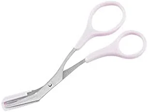 قیچی ابرو زنانه، قیچی اصلاح ابرو به همراه شانه، ابزار دستی برای فرم دادن و اصلاح موهای مژه