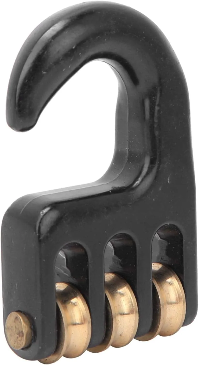 قلاب قرقره تجهیزات موج سواری بادی 1 عددی 115 گرمی، قلاب قرقره موج سواری بادی، موج سواری جهانی آلیاژ آلومینیوم مشکی برای استفاده در فضای باز