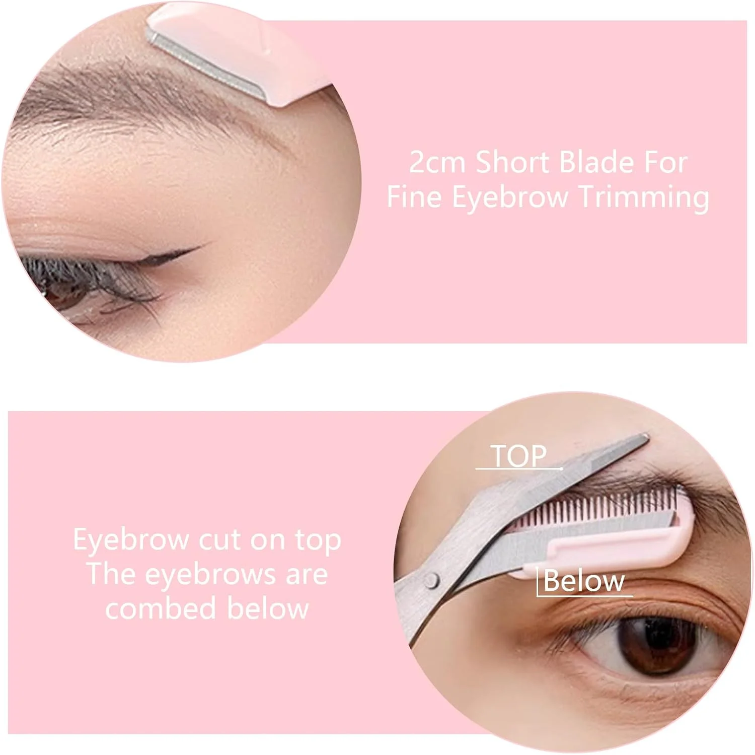 قیچی ابرو 3 عددی، تیغ ابرو 2 در 1 با شانه، ست حالت دهنده و مرتب کننده ابرو، کاتر ضد لغزش، فرم دهنده ابرو از جنس استیل ضد زنگ، قیچی اصلاح، ابزار آرایشی برای آقایان و بانوان (صورتی) قیچی ابرو 3 عددی، تیغ ابرو 2 در 1 با شانه، ست حالت دهنده و مرتب کننده ابرو، کاتر ضد لغزش، فرم دهنده ابرو از جنس استیل ضد زنگ، قیچی اصلاح، ابزار آرایشی برای آقایان و بانوان (صورتی)