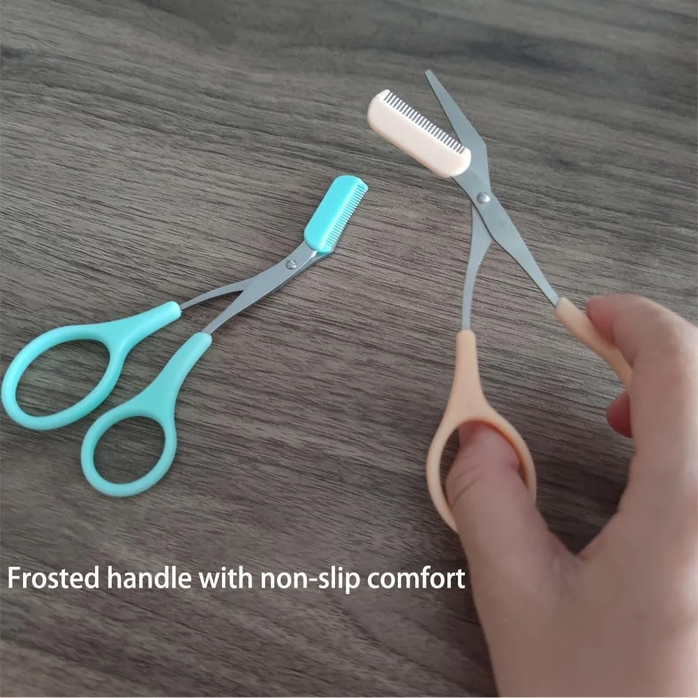 قیچی ابرو 2 عددی، موزن ابرو مردانه و زنانه، سر شانه جداشدنی، ابزار ایمن برای اصلاح ابرو، موزن ریش، کاربری آسان برای مبتدیان، قیچی ابرو پیشنهادی متخصصین آرایش قیچی ابرو 2 عددی، موزن ابرو مردانه و زنانه، سر شانه جداشدنی، ابزار ایمن برای اصلاح ابرو، موزن ریش، کاربری آسان برای مبتدیان، قیچی ابرو پیشنهادی متخصصین آرایش