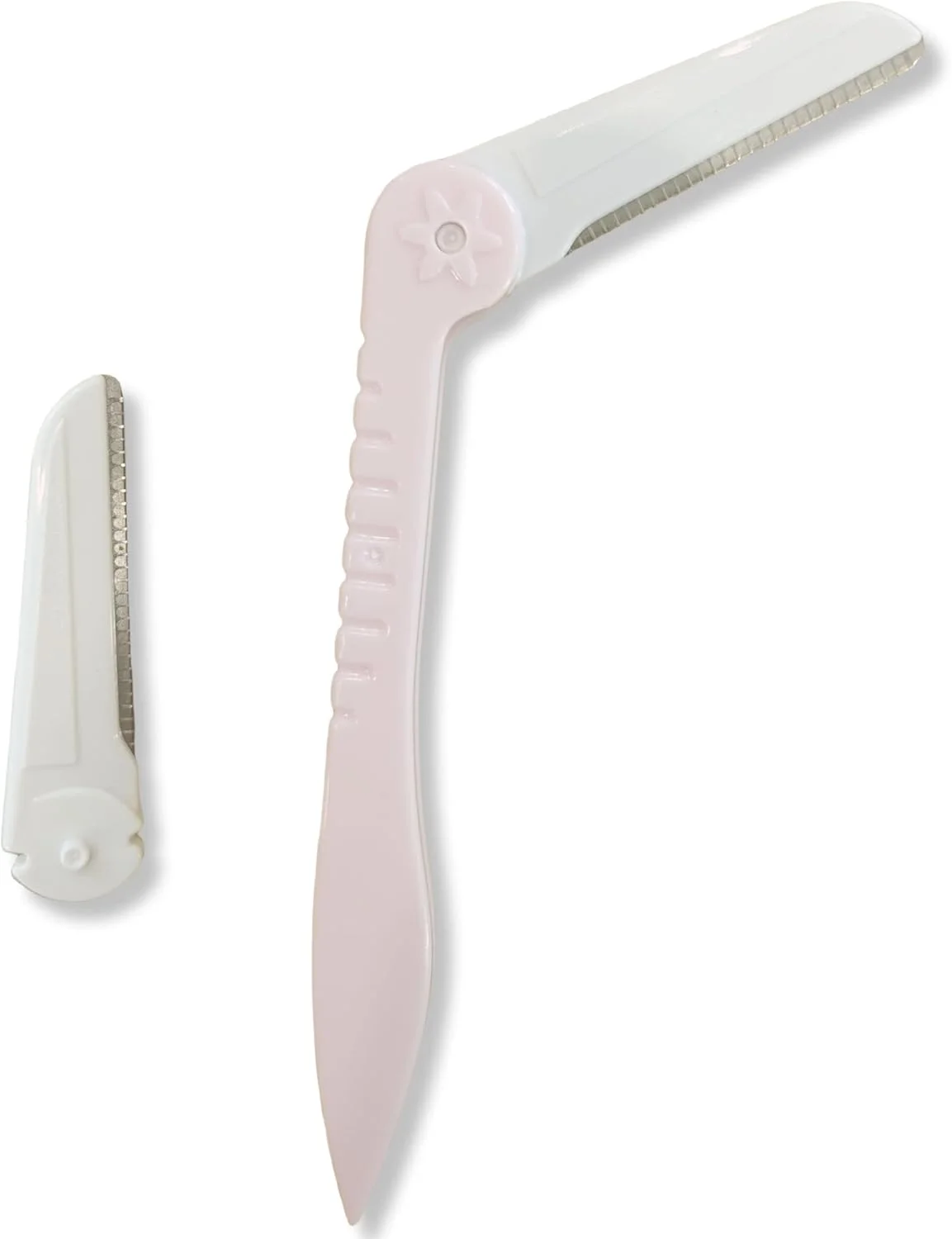 قیچی ابرو و ابزار حذف موهای صورت، تیغ بادوام برای حمل آسان با تیغه توری تاشو، تیغه جایگزین، بسته بندی زیبا روی کارت برای مسافرت آسان، لوازم جانبی مراقبت از پوست و زیبایی (صورتی)