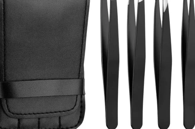 ست 4 تکه مرتب سازی ابرو Rantizon - ابزارهای حرفه ای ابرو از جنس استیل ضد زنگ، ایده آل برای منزل و مسافرت