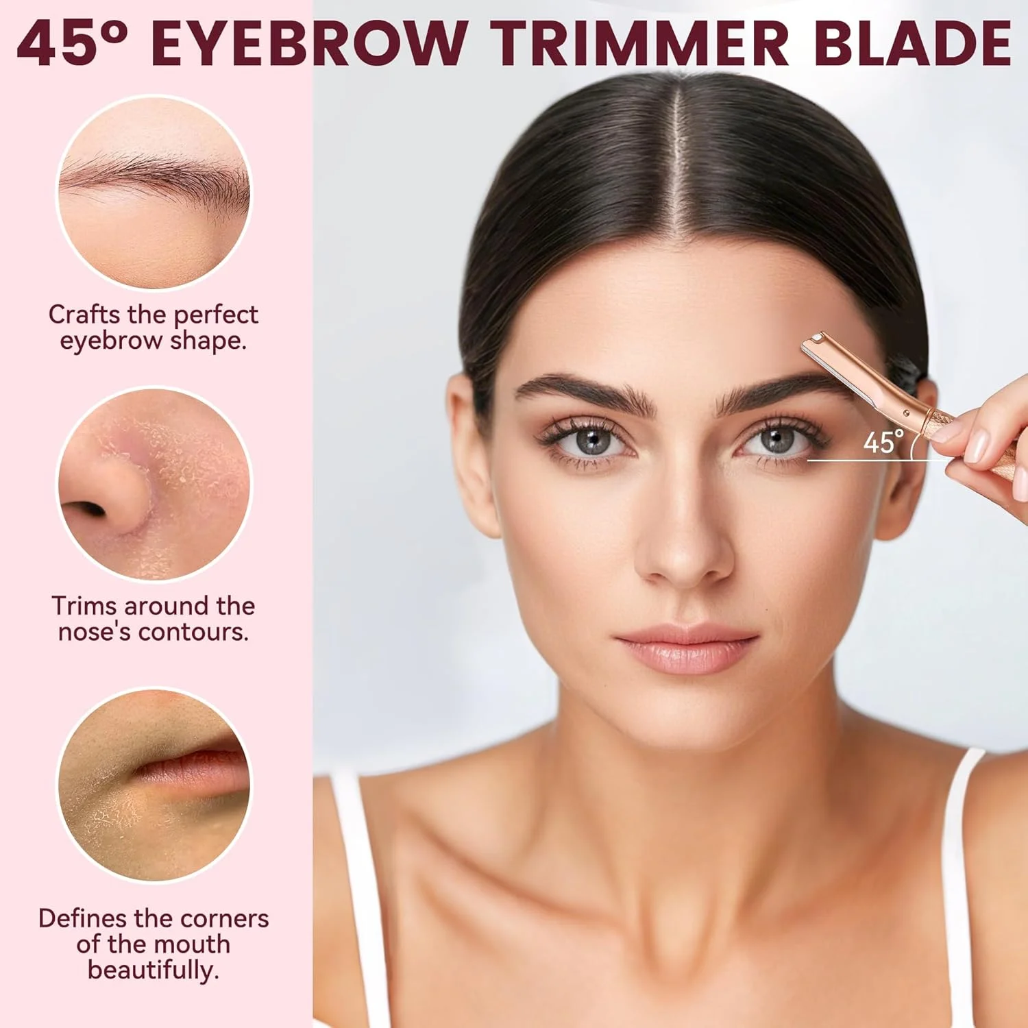 تیغ ابرو - تیغ صورت زنانه - ابزار درماپلنینگ صورت برای لایه برداری و از بین بردن موهای کرکی با 12 تیغه یدک - تیغ اصلاح صورت درماپلین - رزگلد تیغ ابرو - تیغ صورت زنانه - ابزار درماپلنینگ صورت برای لایه برداری و از بین بردن موهای کرکی با 12 تیغه یدک - تیغ اصلاح صورت درماپلین - رزگلد