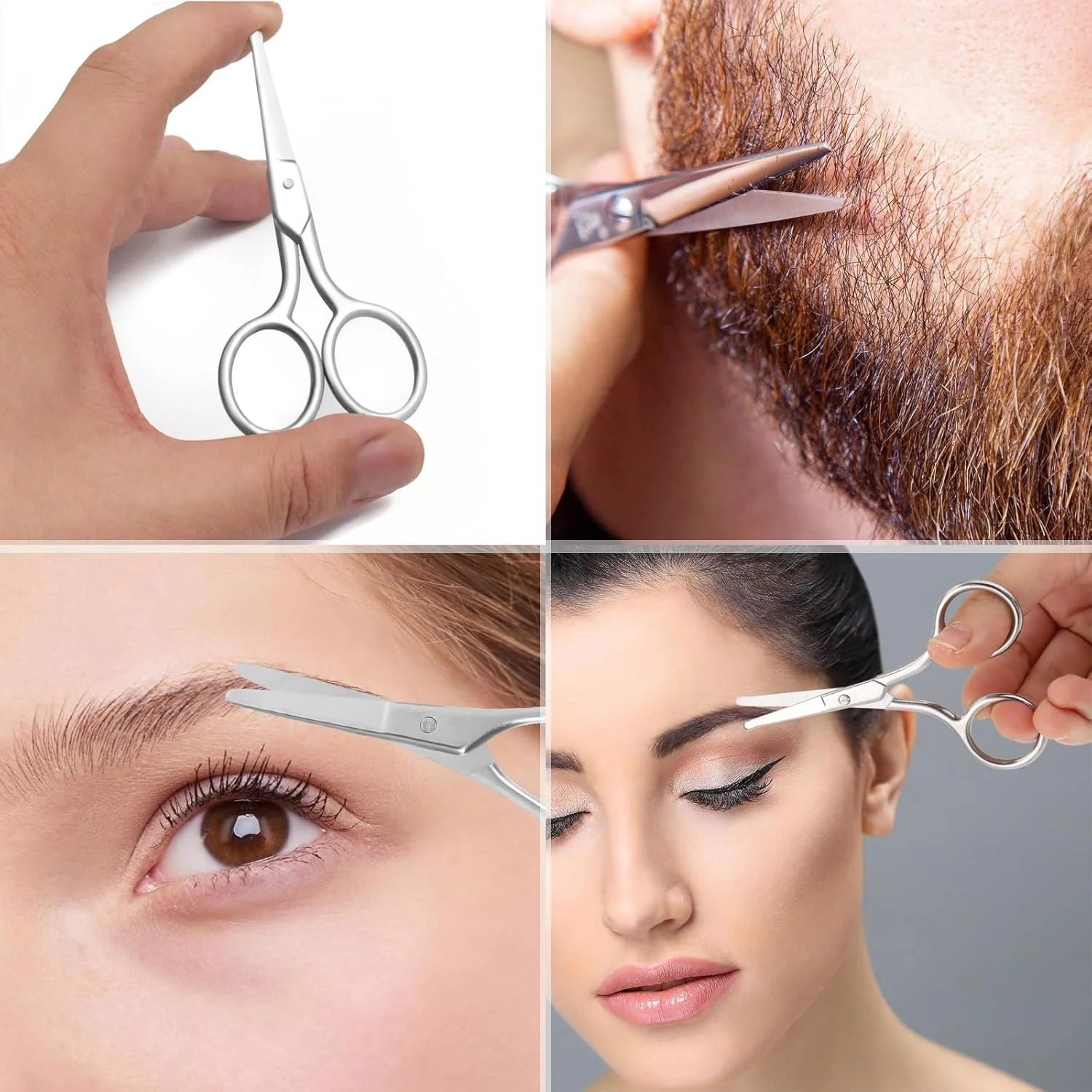 قیچی ابرو حرفه ای و دقیق به همراه شانه، دسته ضد لغزش و ابزار اصلاح مو برای آقایان و بانوان - قیچی اصلاح ابرو برای ابروهای خوش فرم (2 عدد) قیچی ابرو حرفه ای و دقیق به همراه شانه، دسته ضد لغزش و ابزار اصلاح مو برای آقایان و بانوان - قیچی اصلاح ابرو برای ابروهای خوش فرم (2 عدد)