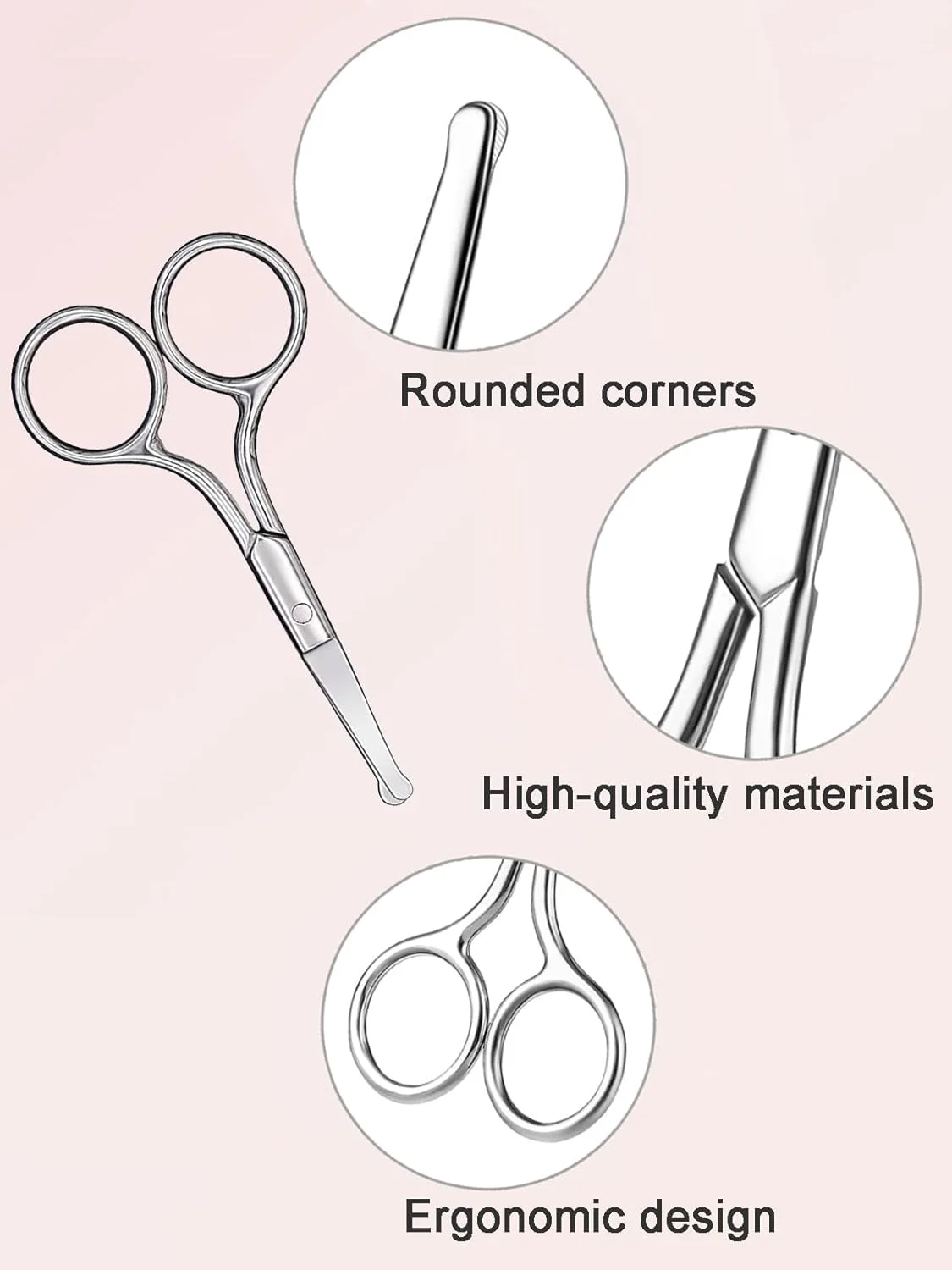 قیچی ابرو حرفه ای و دقیق به همراه شانه، دسته ضد لغزش و ابزار اصلاح مو برای آقایان و بانوان - قیچی اصلاح ابرو برای ابروهای خوش فرم (2 عدد) قیچی ابرو حرفه ای و دقیق به همراه شانه، دسته ضد لغزش و ابزار اصلاح مو برای آقایان و بانوان - قیچی اصلاح ابرو برای ابروهای خوش فرم (2 عدد)