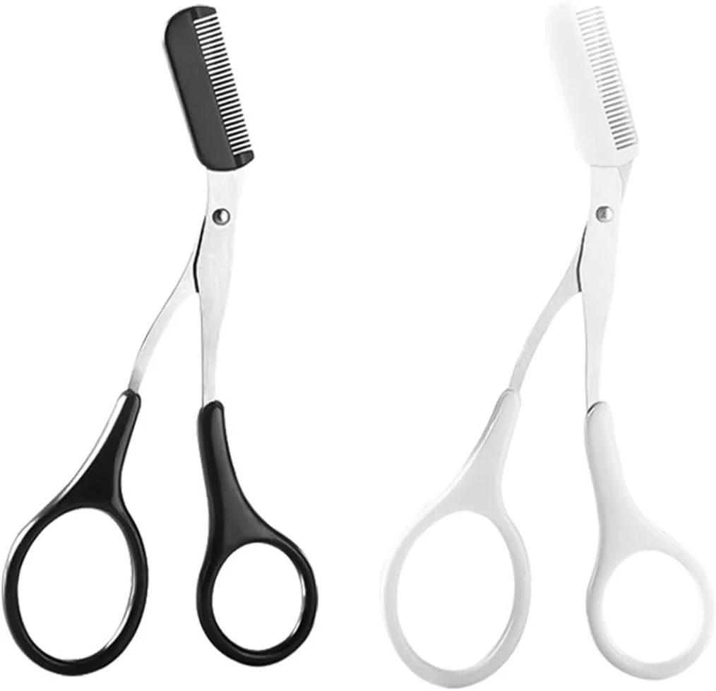 قیچی ابرو Nicear به همراه شانه، موزن، قیچی، مژه، شانه ابرو برای آقایان و بانوان، بسته 2 عددی قیچی ابرو Nicear به همراه شانه، موزن، قیچی، مژه، شانه ابرو برای آقایان و بانوان، بسته 2 عددی