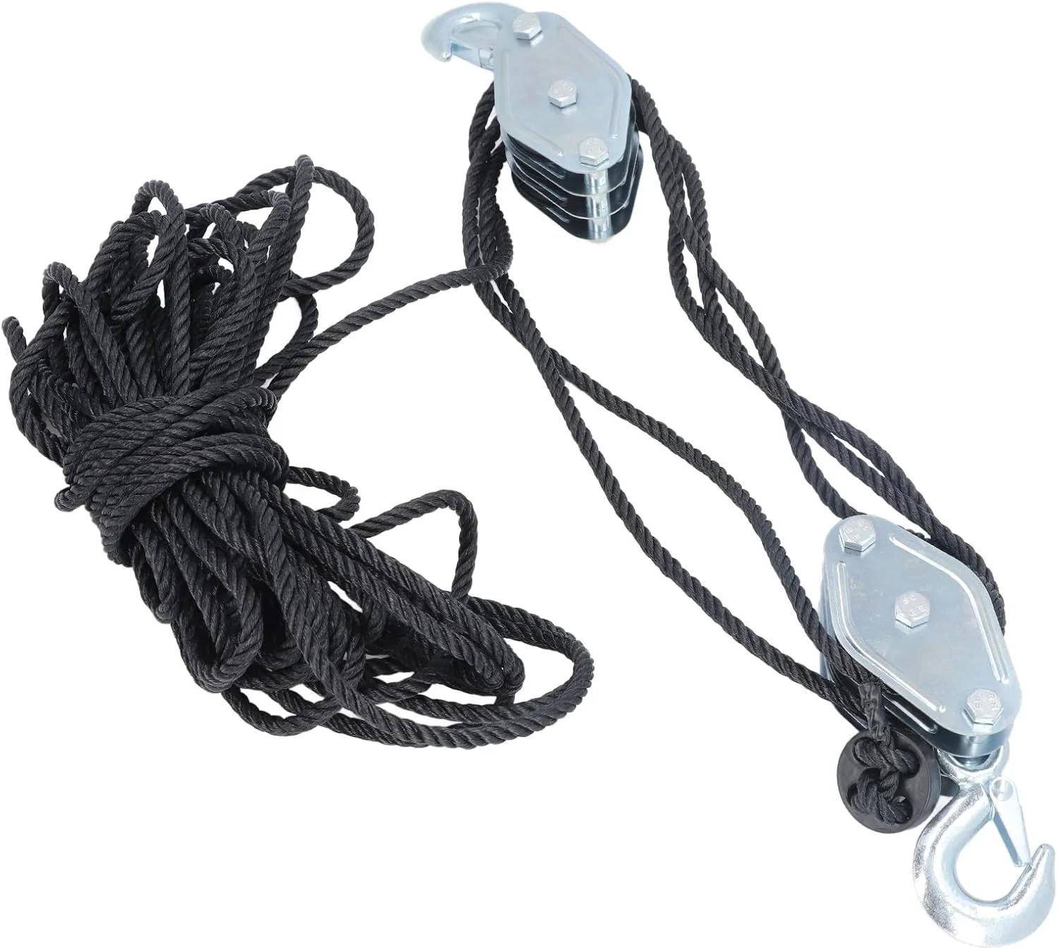 سیستم قرقره بالابر طنابی Vomeko، بلوک قرقره سنگین، بلوک سنگین 4400 پوندی 8:1 برای بلند کردن بار