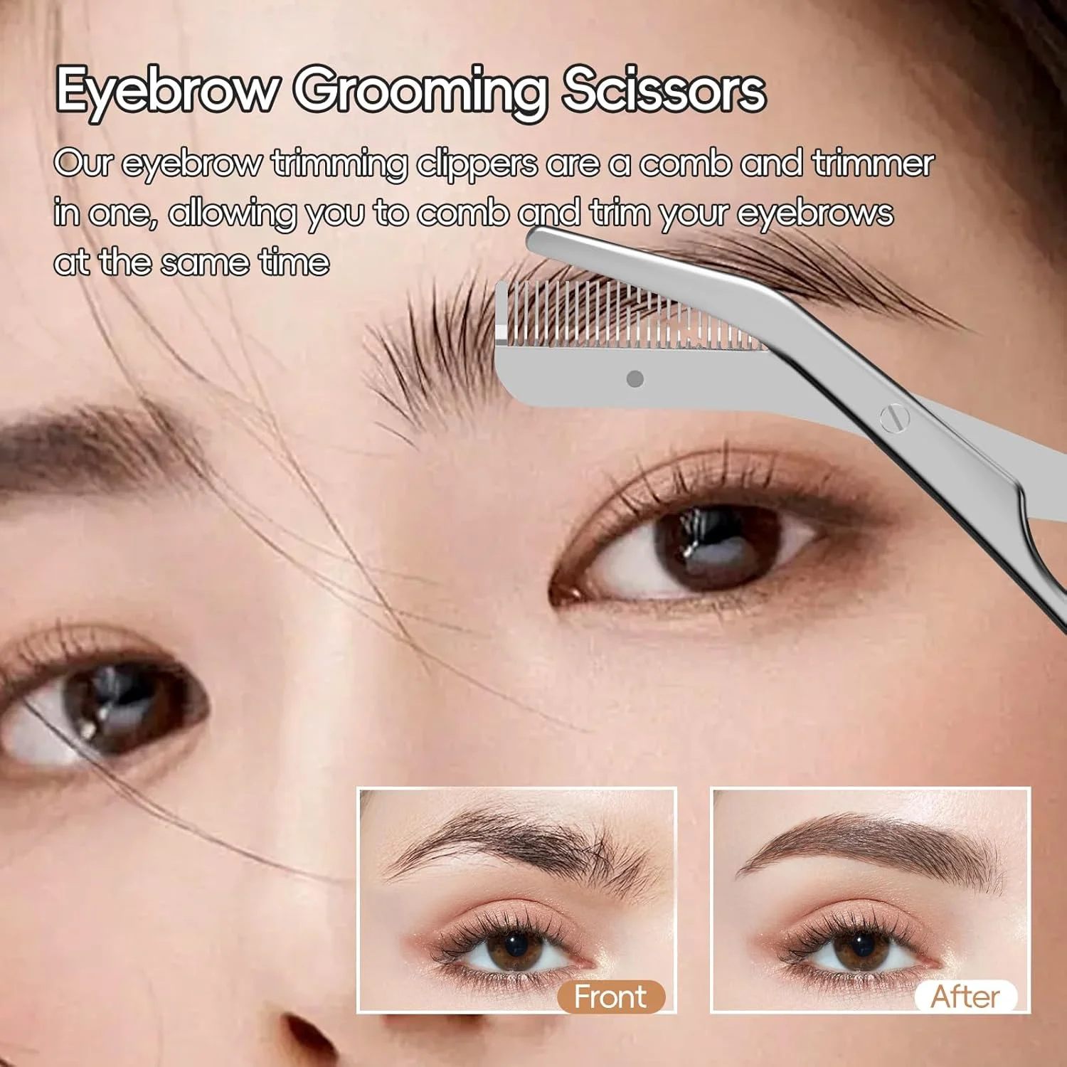 ست پیرایش 2 عددی نالاینا، قیچی اصلاح ابرو، قیچی ابرو استیل ضد زنگ به همراه شانه برای خانم ها و آقایان، قیچی اصلاح ابرو برای فرم دادن دقیق ابرو، نقره ای (به همراه برس) ست پیرایش 2 عددی نالاینا، قیچی اصلاح ابرو، قیچی ابرو استیل ضد زنگ به همراه شانه برای خانم ها و آقایان، قیچی اصلاح ابرو برای فرم دادن دقیق ابرو، نقره ای (به همراه برس)