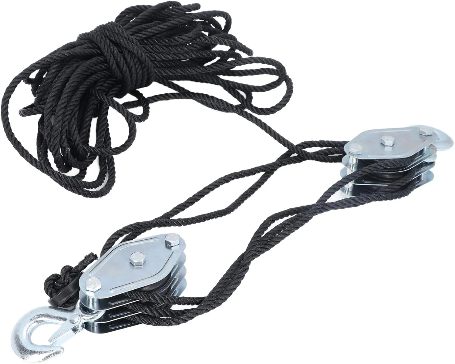 سیستم قرقره بالابر طنابی Vomeko، بلوک قرقره سنگین، بلوک سنگین 4400 پوندی 8:1 برای بلند کردن بار سیستم قرقره بالابر طنابی Vomeko، بلوک قرقره سنگین، بلوک سنگین 4400 پوندی 8:1 برای بلند کردن بار