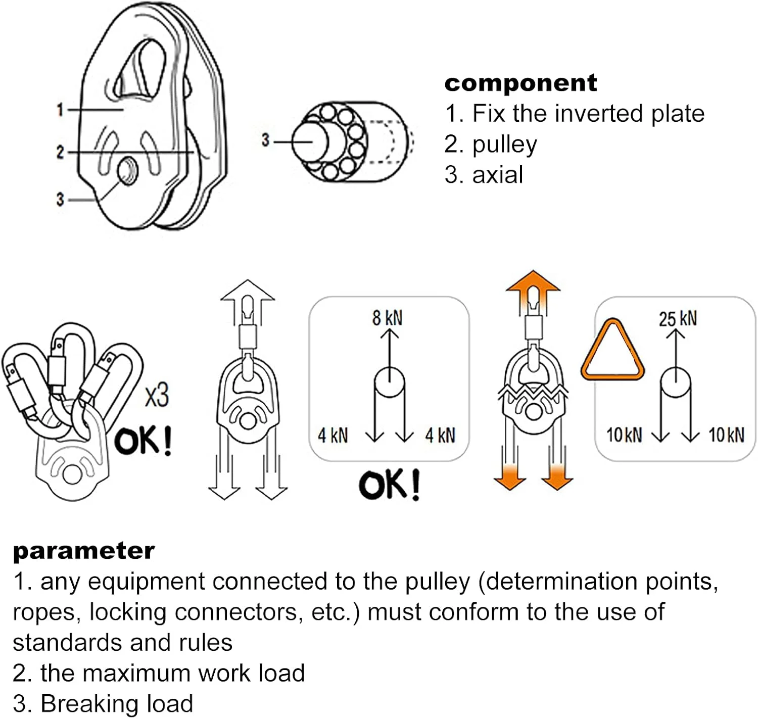 قرقره کوهنوردی در فضای باز Vomeko، آلومینیوم هوانوردی، مناسب برای کوهنوردی، عملیات در ارتفاعات بالا، فرود سریع، نجات و غیره قرقره کوهنوردی در فضای باز Vomeko، آلومینیوم هوانوردی، مناسب برای کوهنوردی، عملیات در ارتفاعات بالا، فرود سریع، نجات و غیره