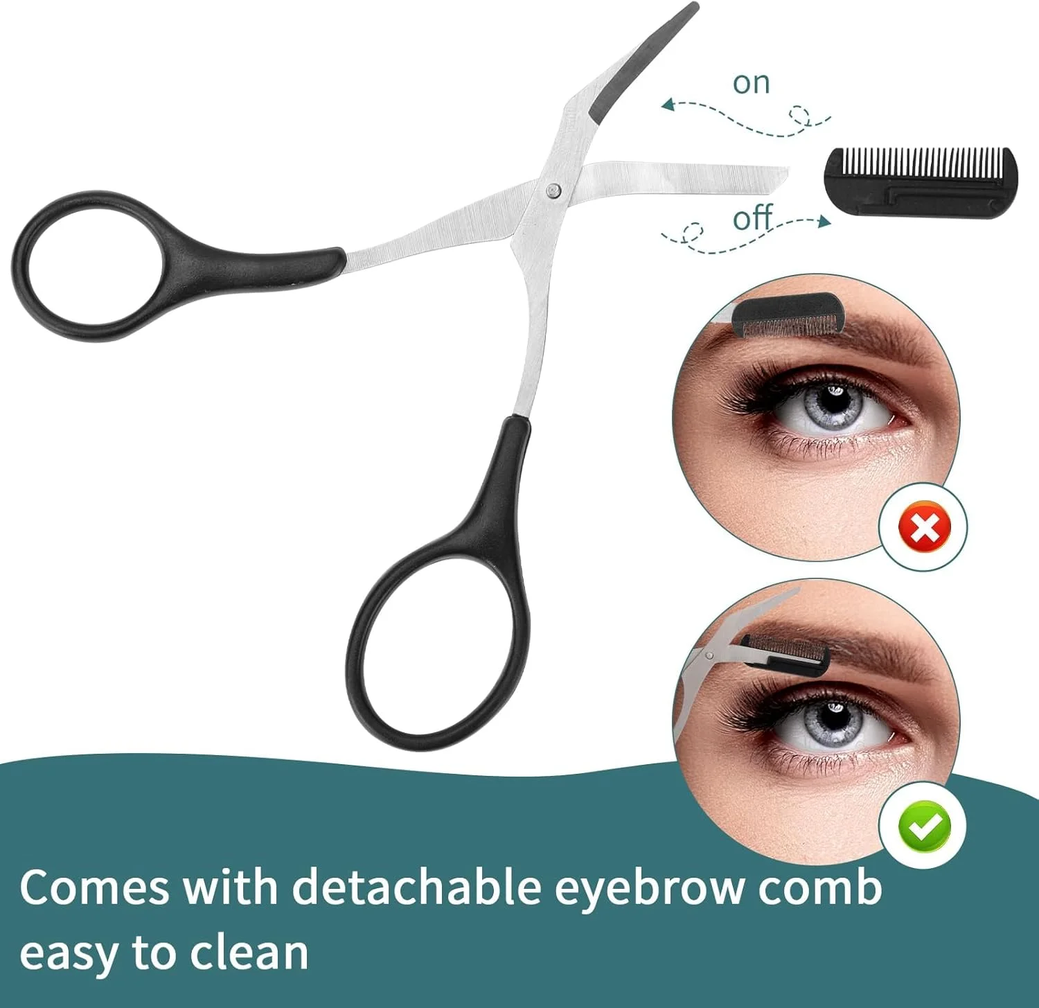 قیچی ابرو پاپوریچ همراه با شانه، قیچی اصلاح ابرو دقیق و حرفه ای، قیچی پیرایش ابرو، با شانه و دسته های ضد لغزش، قیچی ابرو برای اصلاح موهای زائد، مناسب برای آقایان و بانوان (مشکی) قیچی ابرو پاپوریچ همراه با شانه، قیچی اصلاح ابرو دقیق و حرفه ای، قیچی پیرایش ابرو، با شانه و دسته های ضد لغزش، قیچی ابرو برای اصلاح موهای زائد، مناسب برای آقایان و بانوان (مشکی)