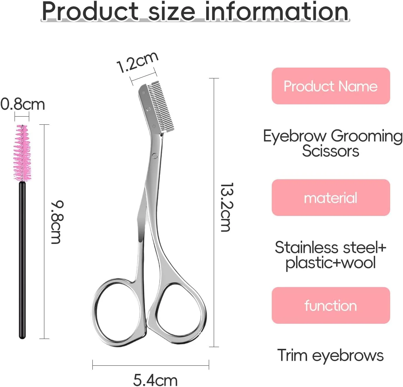 ست پیرایش 2 عددی نالاینا، قیچی اصلاح ابرو، قیچی ابرو استیل ضد زنگ به همراه شانه برای خانم ها و آقایان، قیچی اصلاح ابرو برای فرم دادن دقیق ابرو، نقره ای (به همراه برس) ست پیرایش 2 عددی نالاینا، قیچی اصلاح ابرو، قیچی ابرو استیل ضد زنگ به همراه شانه برای خانم ها و آقایان، قیچی اصلاح ابرو برای فرم دادن دقیق ابرو، نقره ای (به همراه برس)