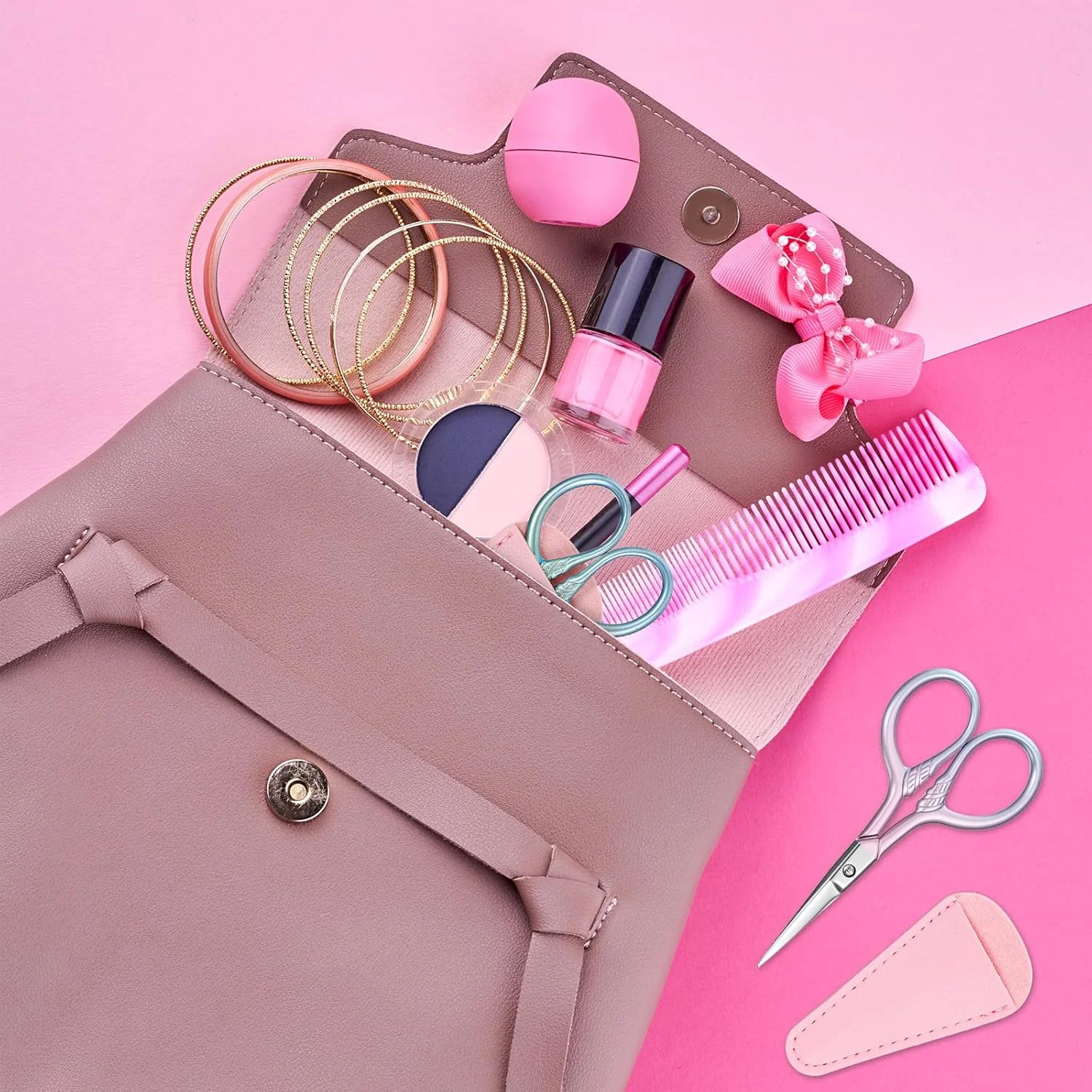 قیچی ریش مردانه استیل ضد زنگ Nogeqi، بسته 2 عددی، قیچی ابرو حرفه ای، قیچی ابرو با کیف PU، قیچی موی بینی با نوک برای ریش، مژه، صورت (آبی، صورتی) قیچی ریش مردانه استیل ضد زنگ Nogeqi، بسته 2 عددی، قیچی ابرو حرفه ای، قیچی ابرو با کیف PU، قیچی موی بینی با نوک برای ریش، مژه، صورت (آبی، صورتی)