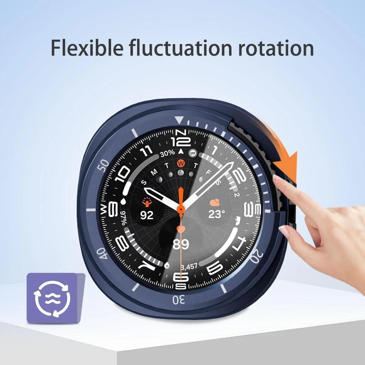 محافظ صفحه نمایش ساعت هوشمند برای گلکسی واچ 8 کلاسیک 46 میلی‌متری، پوشش فیلم شیشه‌ای سخت حرارت دیده ضد جاسوسی، قاب PC سخت برای محافظت در برابر افتادن، خراش و ضربه، 2 عدد