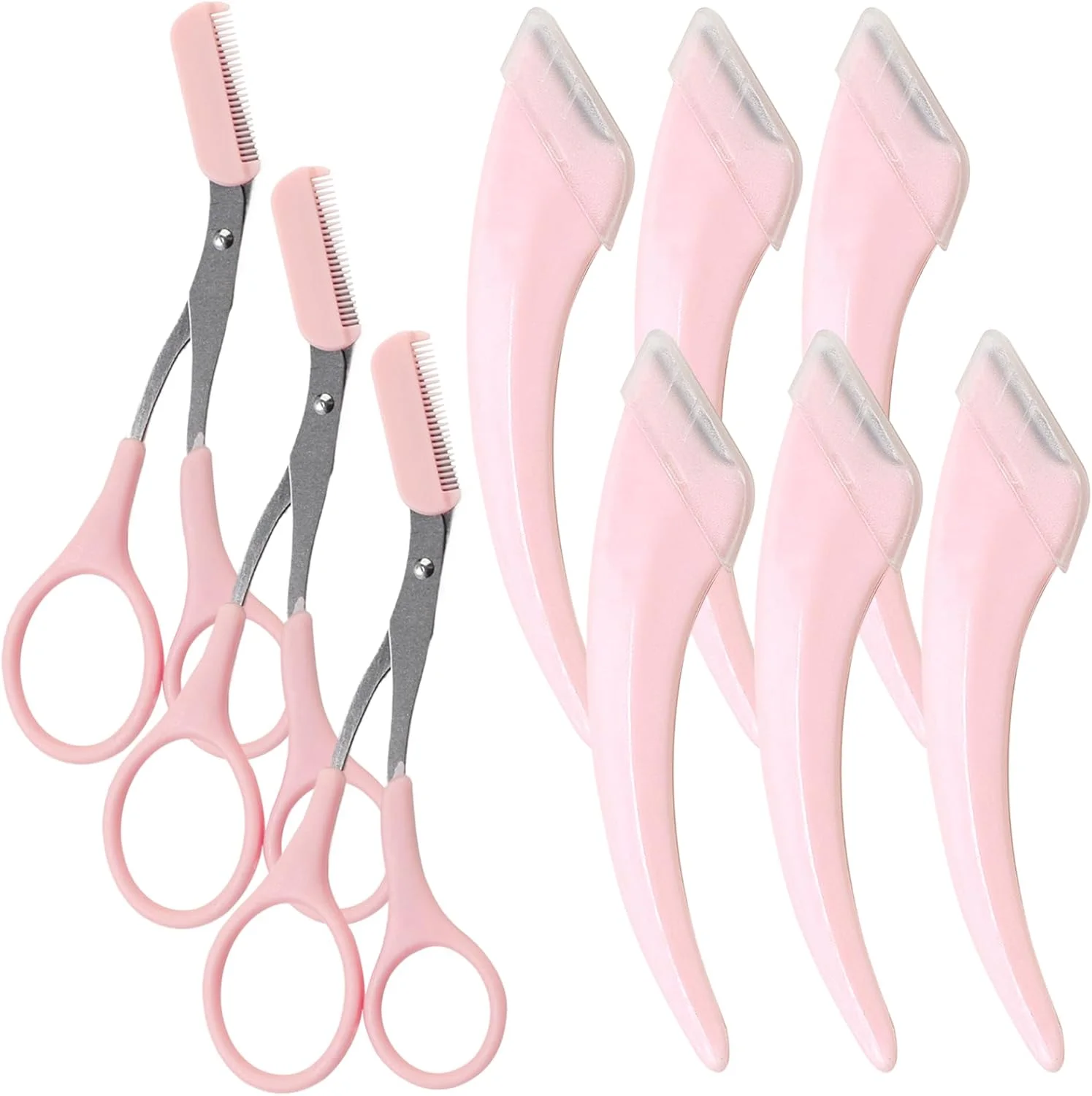 ست قیچی ابرو Jawfait شامل 9 قطعه، قیچی ابرو به همراه شانه، تیغ ابرو منحنی، موچین استیل ضد لغزش برای اصلاح موهای صورت، فرم دهی ابرو، اصلاح ریش، لوازم آرایشی برای زنان و مردان ست قیچی ابرو Jawfait شامل 9 قطعه، قیچی ابرو به همراه شانه، تیغ ابرو منحنی، موچین استیل ضد لغزش برای اصلاح موهای صورت، فرم دهی ابرو، اصلاح ریش، لوازم آرایشی برای زنان و مردان