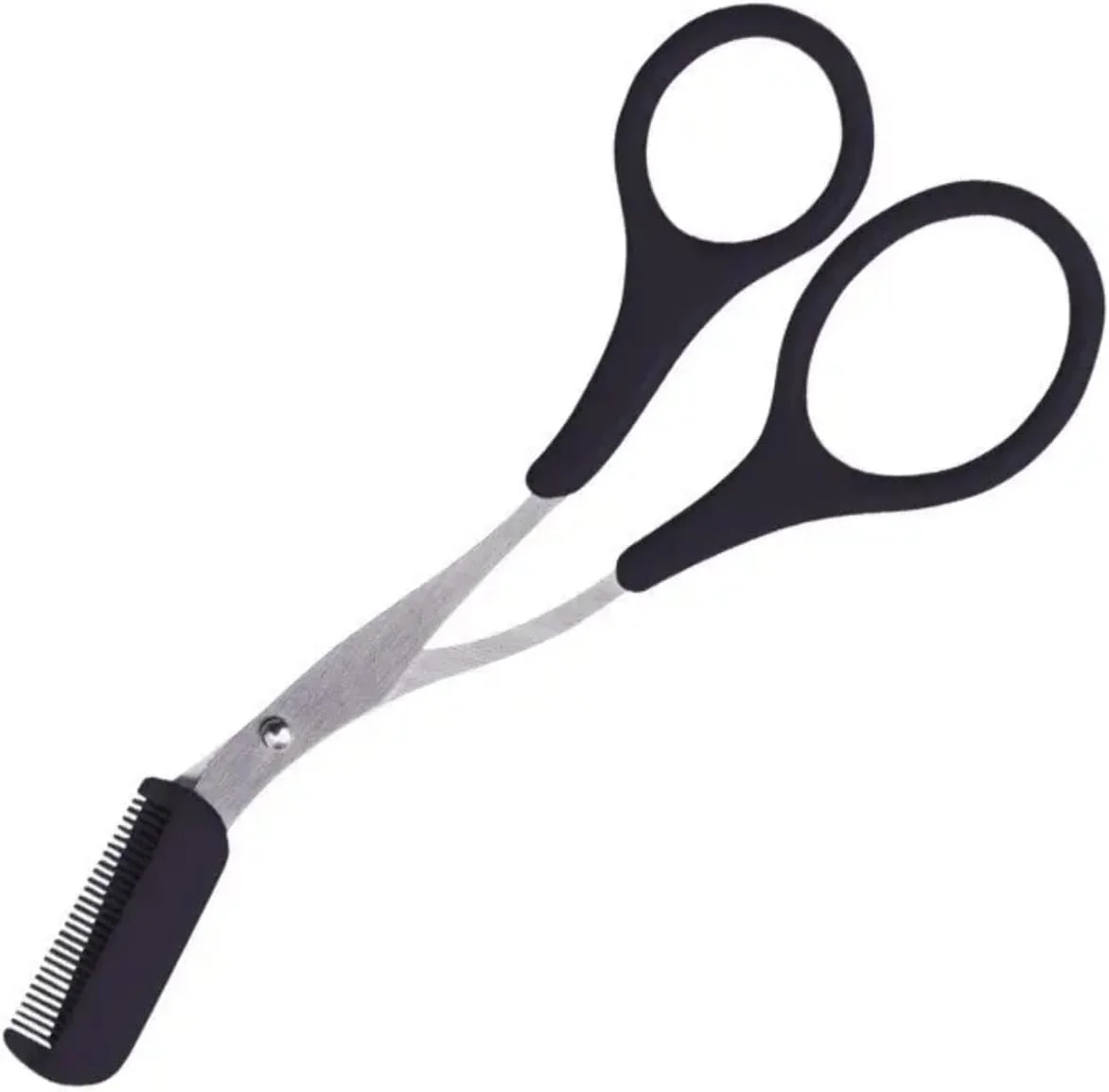 قیچی ابرو استیل JUCCI به همراه شانه برای زنان و مردان - ابزار آرایشی اصلاح و حالت دهی مو مشکی (مشکی) قیچی ابرو استیل JUCCI به همراه شانه برای زنان و مردان - ابزار آرایشی اصلاح و حالت دهی مو مشکی (مشکی)