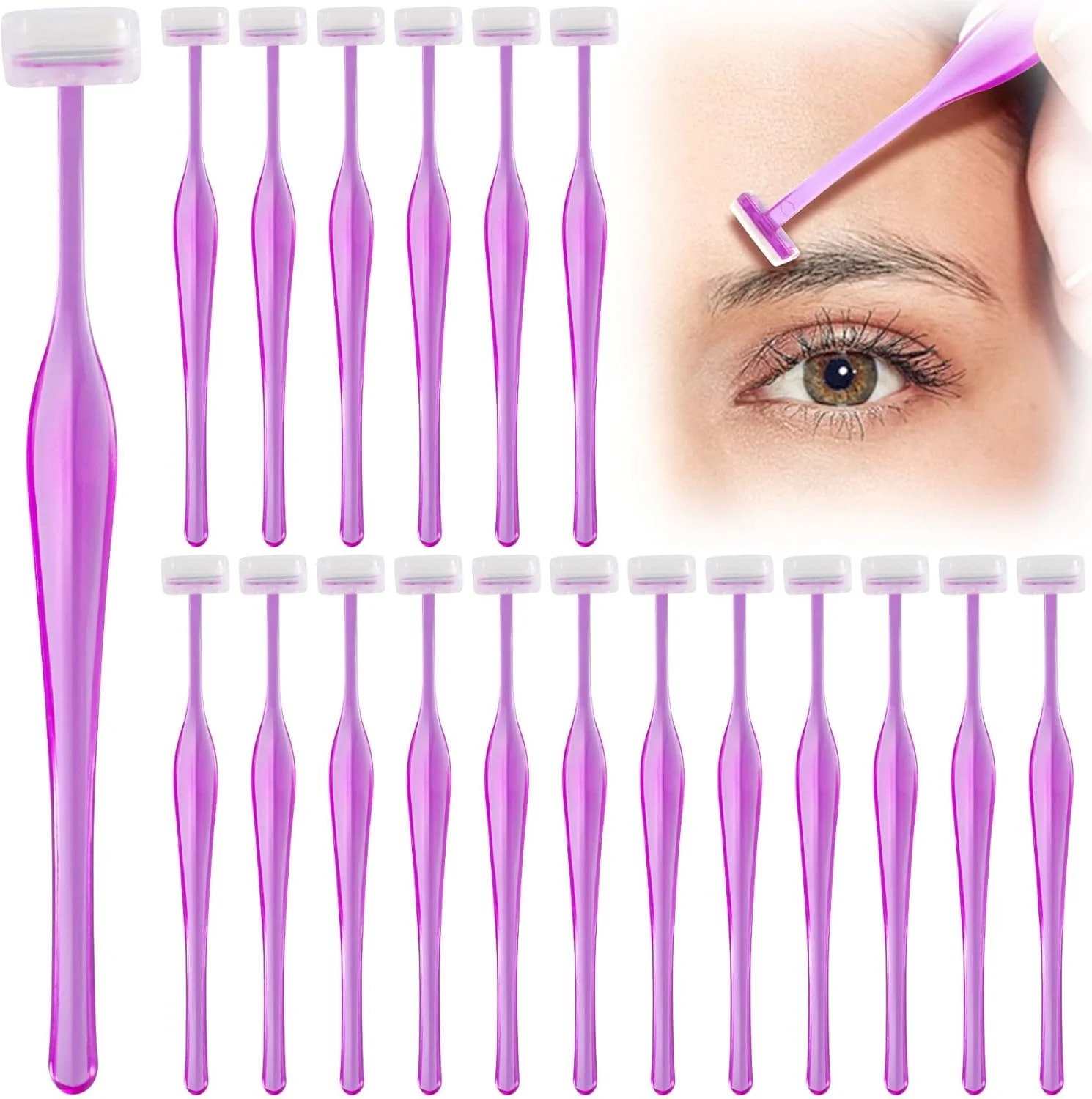 تیغ ابرو Isslly مدل T، بسته 24 عددی، موبر صورت و اصلاح ابرو - بنفش تیغ ابرو Isslly مدل T، بسته 24 عددی، موبر صورت و اصلاح ابرو - بنفش