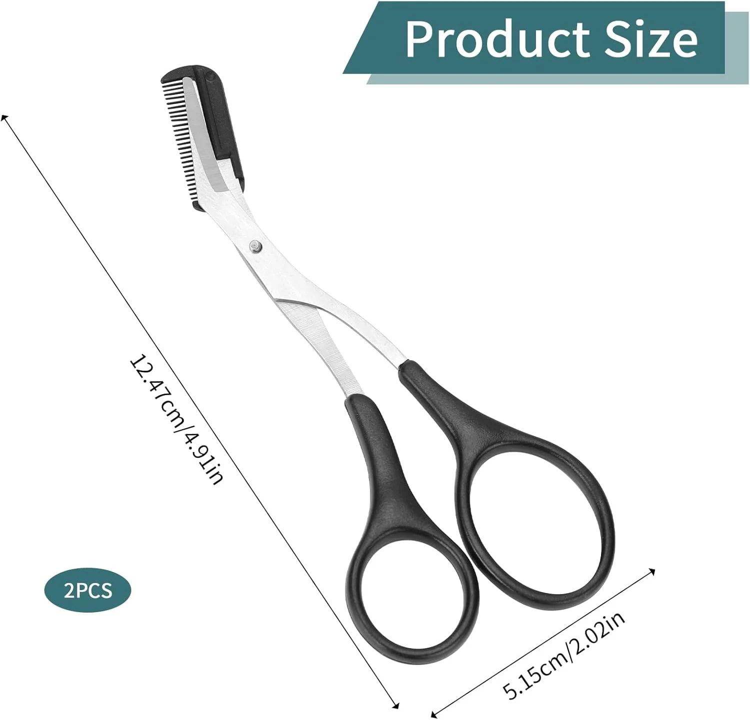 قیچی ابرو حرفه ای KALIONE با شانه و دسته های ضد لغزش برای آقایان و بانوان قیچی ابرو حرفه ای KALIONE با شانه و دسته های ضد لغزش برای آقایان و بانوان