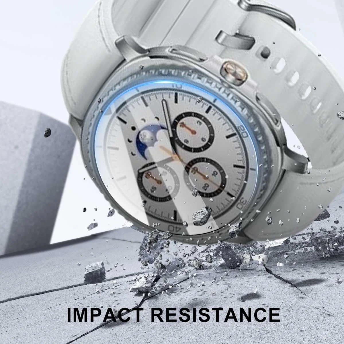 محافظ صفحه نمایش شیشه ای حرارت دیده با سختی 9H برای ساعت هوشمند سامسونگ گلکسی واچ 8 کلاسیک (46 میلی متر) (بسته 3 عددی)