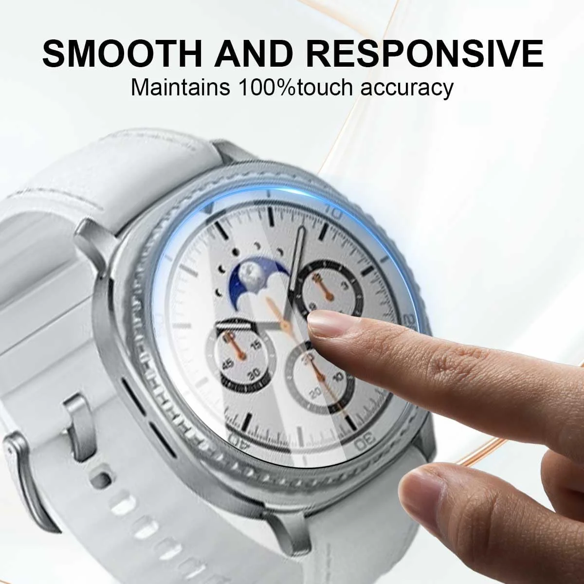 محافظ صفحه نمایش شیشه ای حرارت دیده با سختی 9H برای ساعت هوشمند سامسونگ گلکسی واچ 8 کلاسیک (46 میلی متر) (بسته 3 عددی)