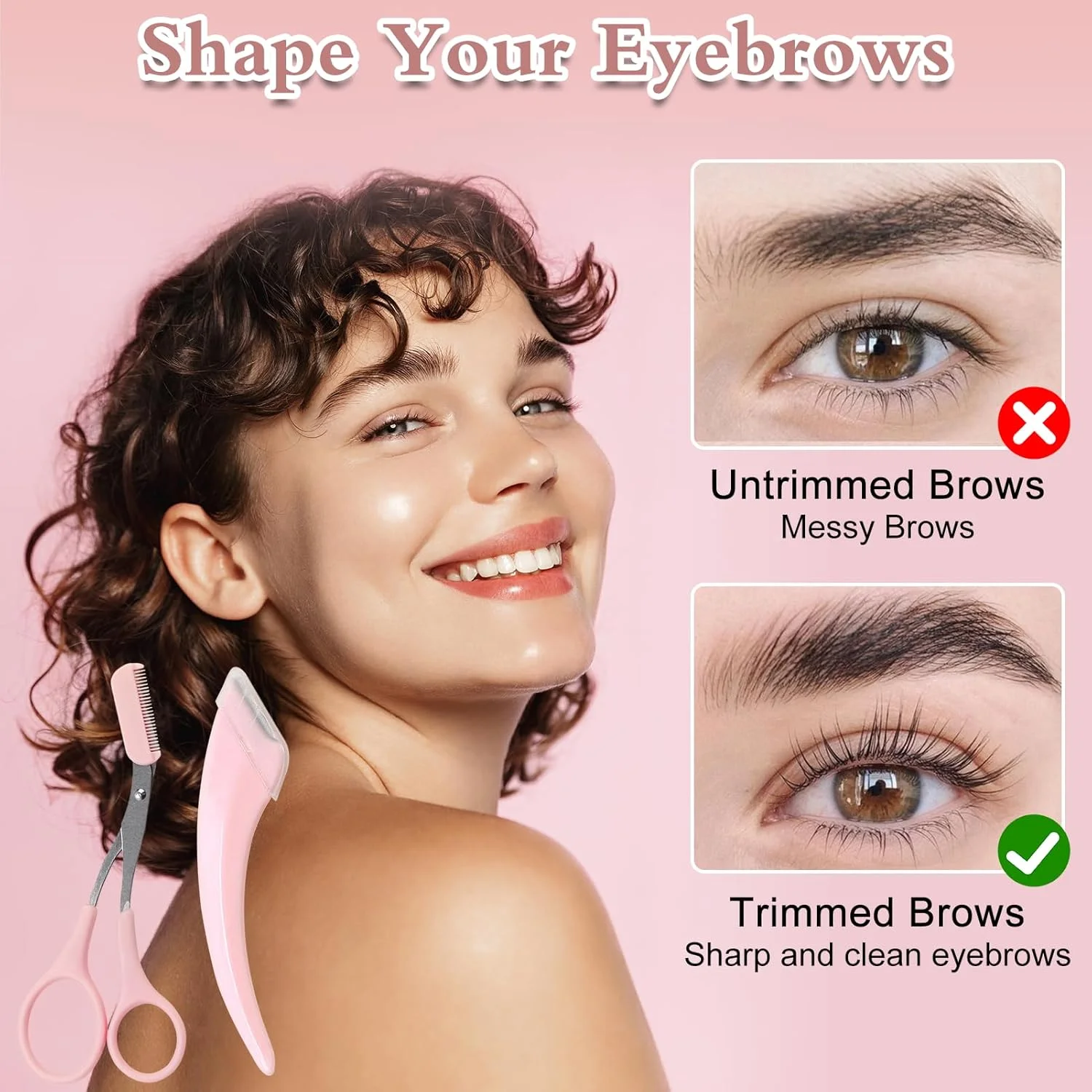 ست قیچی ابرو Jawfait شامل 9 قطعه، قیچی ابرو به همراه شانه، تیغ ابرو منحنی، موچین استیل ضد لغزش برای اصلاح موهای صورت، فرم دهی ابرو، اصلاح ریش، لوازم آرایشی برای زنان و مردان ست قیچی ابرو Jawfait شامل 9 قطعه، قیچی ابرو به همراه شانه، تیغ ابرو منحنی، موچین استیل ضد لغزش برای اصلاح موهای صورت، فرم دهی ابرو، اصلاح ریش، لوازم آرایشی برای زنان و مردان