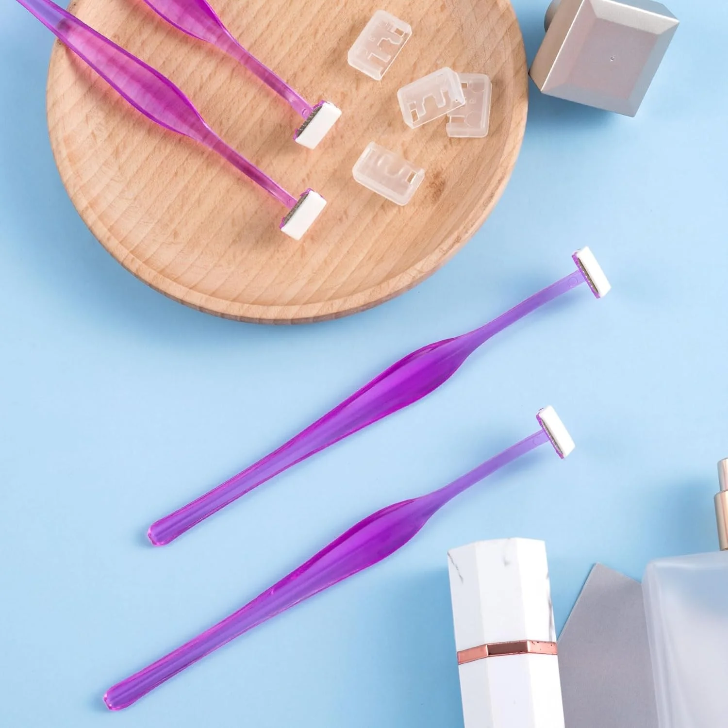 تیغ ابرو Isslly مدل T، بسته 24 عددی، موبر صورت و اصلاح ابرو - بنفش تیغ ابرو Isslly مدل T، بسته 24 عددی، موبر صورت و اصلاح ابرو - بنفش