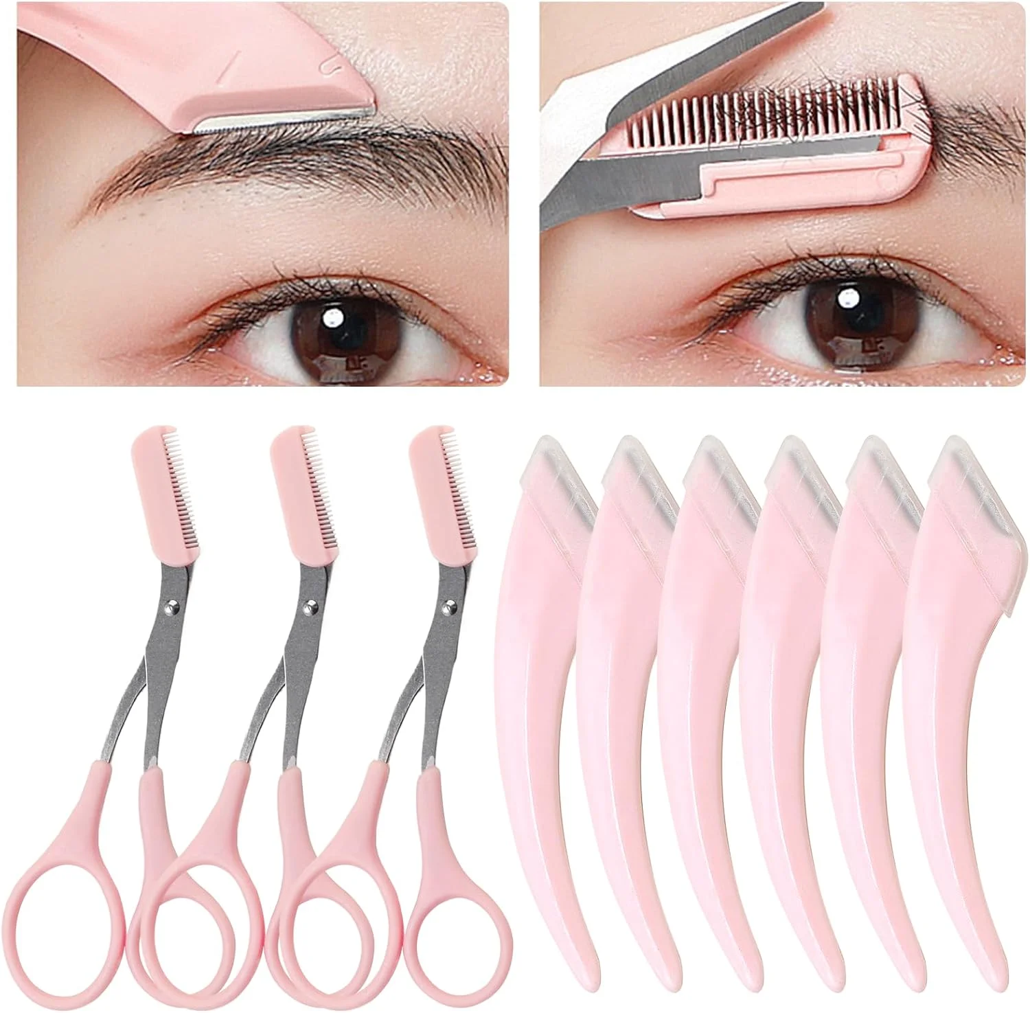 ست قیچی ابرو Jawfait شامل 9 قطعه، قیچی ابرو به همراه شانه، تیغ ابرو منحنی، موچین استیل ضد لغزش برای اصلاح موهای صورت، فرم دهی ابرو، اصلاح ریش، لوازم آرایشی برای زنان و مردان ست قیچی ابرو Jawfait شامل 9 قطعه، قیچی ابرو به همراه شانه، تیغ ابرو منحنی، موچین استیل ضد لغزش برای اصلاح موهای صورت، فرم دهی ابرو، اصلاح ریش، لوازم آرایشی برای زنان و مردان