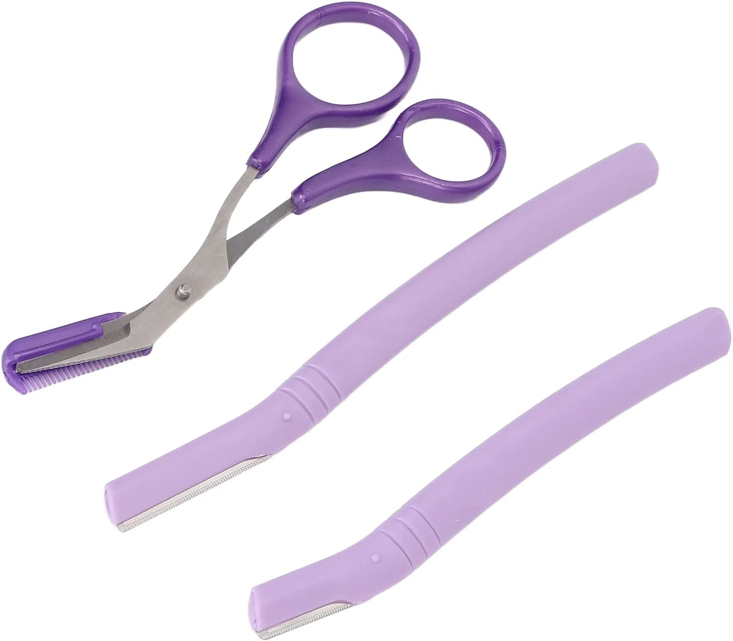 ابزار اصلاح ابرو HJIHVGU، قیچی ابرو تیغ ABS استیل ضد زنگ قابل حمل برای منزل و مسافرت برای افراد مبتدی