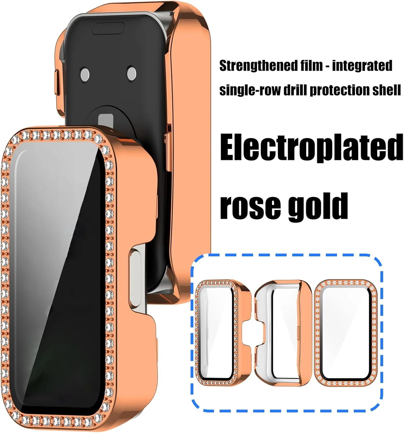 محافظ صفحه نمایش برای بند 9/8، محافظ صفحه نمایش منحنی، فیلم محافظ پوشش کامل، لوازم جانبی، روکش ساعت هوشمند محافظ صفحه نمایش برای بند 9/8، محافظ صفحه نمایش منحنی، فیلم محافظ پوشش کامل، لوازم جانبی، روکش ساعت هوشمند