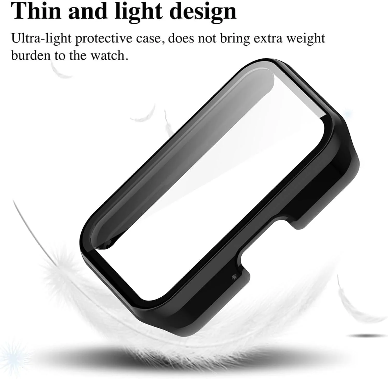 محافظ صفحه نمایش TPU نرم SCAUA [بسته 2 عددی] سازگار با هوآوی بند 9، پوشش کامل، ضد خش و حساس به لمس (شفاف و مشکی)