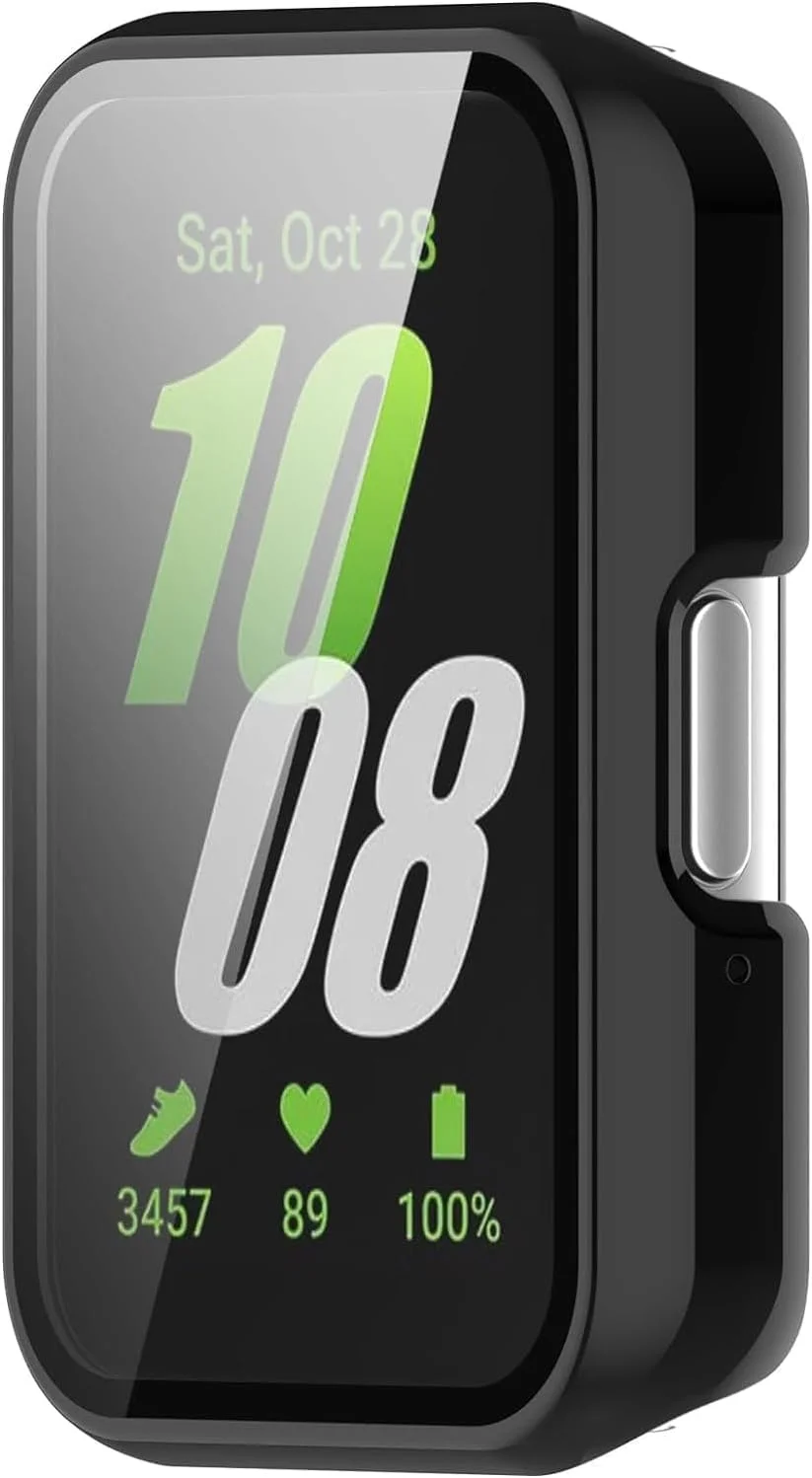 محافظ صفحه نمایش TPU نرم SCAUA [بسته 2 عددی] سازگار با هوآوی بند 9، پوشش کامل، ضد خش و حساس به لمس (شفاف و مشکی)