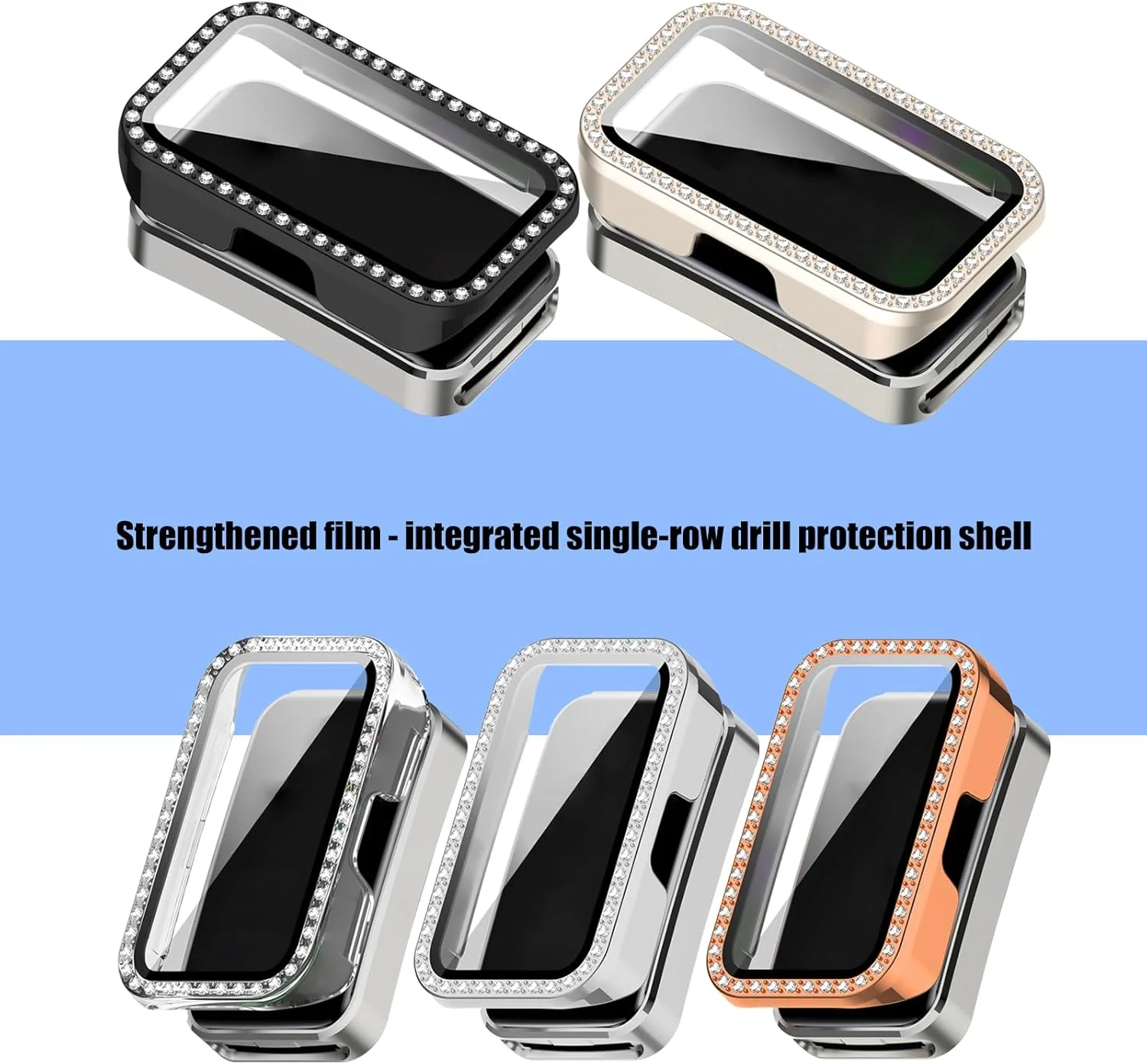 محافظ صفحه نمایش و قاب برای بند 9/8، پوشش کامل PC بامپر برای ساعت هوشمند، کاور محافظ ساعت هوشمند محافظ صفحه نمایش و قاب برای بند 9/8، پوشش کامل PC بامپر برای ساعت هوشمند، کاور محافظ ساعت هوشمند