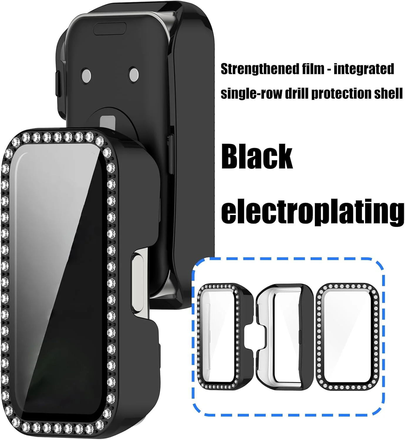 محافظ صفحه نمایش و قاب برای بند 9/8، پوشش کامل PC بامپر برای ساعت هوشمند، کاور محافظ ساعت هوشمند محافظ صفحه نمایش و قاب برای بند 9/8، پوشش کامل PC بامپر برای ساعت هوشمند، کاور محافظ ساعت هوشمند