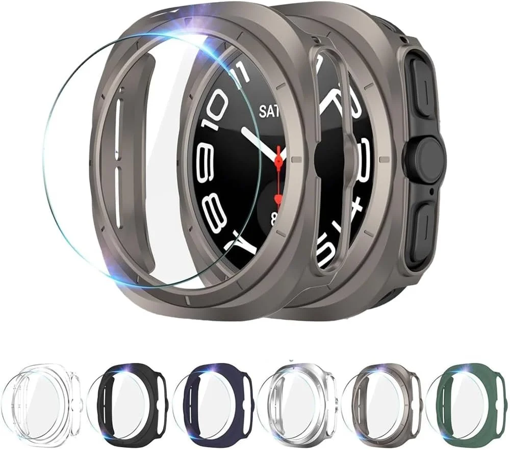 محافظ صفحه نمایش 6+6 عددی برای لوازم جانبی ساعت هوشمند سامسونگ گلکسی واچ 7 اولترا 47 میلیمتری، بامپر PC سخت/فیلم محافظ شیشهای ضد مه HD، مجموعه روکش محافظ صفحه نمایش گلکسی واچ 7 اولترا مناسب برای خانمها و آقایان محافظ صفحه نمایش 6+6 عددی برای لوازم جانبی ساعت هوشمند سامسونگ گلکسی واچ 7 اولترا 47 میلیمتری، بامپر PC سخت/فیلم محافظ شیشهای ضد مه HD، مجموعه روکش محافظ صفحه نمایش گلکسی واچ 7 اولترا مناسب برای خانمها و آقایان