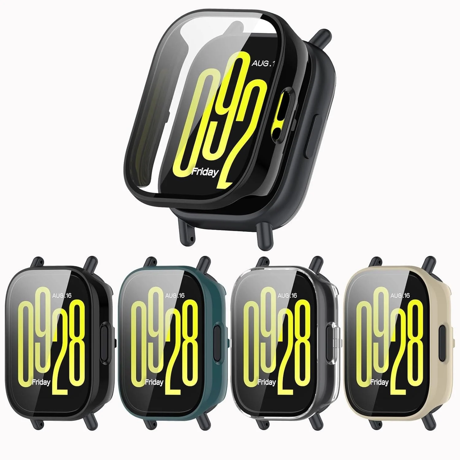 محافظ صفحه نمایش 4 عددی برای ردمی واچ 5 اکتیو | قاب شیشه ای حرارت دیده فوق نازک و مقاوم در برابر خش از Azonee | پوشش محافظ برای آقایان و بانوان محافظ صفحه نمایش 4 عددی برای ردمی واچ 5 اکتیو | قاب شیشه ای حرارت دیده فوق نازک و مقاوم در برابر خش از Azonee | پوشش محافظ برای آقایان و بانوان