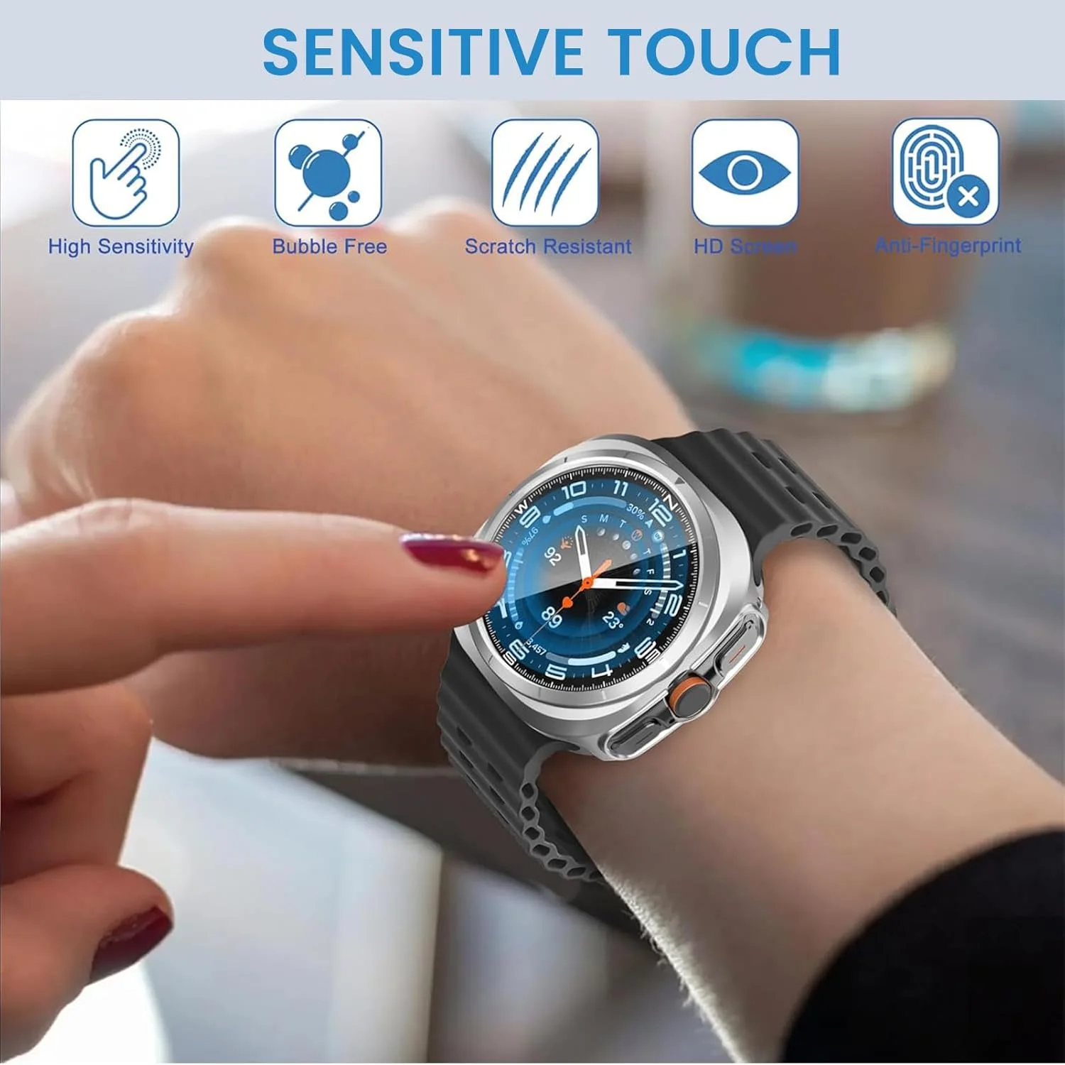 محافظ صفحه نمایش 6+6 عددی برای لوازم جانبی ساعت هوشمند سامسونگ گلکسی واچ 7 اولترا 47 میلیمتری، بامپر PC سخت/فیلم محافظ شیشهای ضد مه HD، مجموعه روکش محافظ صفحه نمایش گلکسی واچ 7 اولترا مناسب برای خانمها و آقایان محافظ صفحه نمایش 6+6 عددی برای لوازم جانبی ساعت هوشمند سامسونگ گلکسی واچ 7 اولترا 47 میلیمتری، بامپر PC سخت/فیلم محافظ شیشهای ضد مه HD، مجموعه روکش محافظ صفحه نمایش گلکسی واچ 7 اولترا مناسب برای خانمها و آقایان