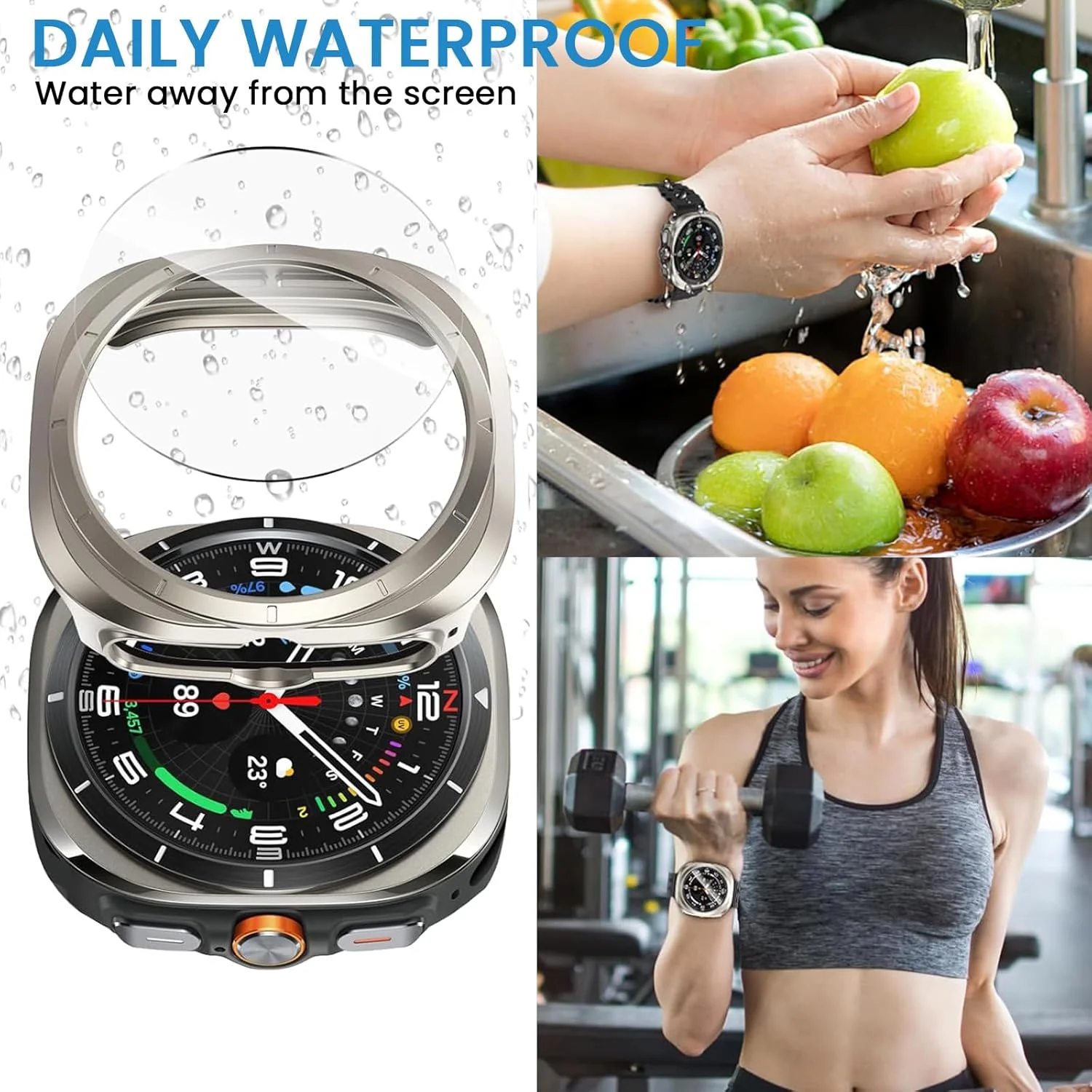 محافظ صفحه نمایش 6+6 عددی برای لوازم جانبی ساعت هوشمند سامسونگ گلکسی واچ 7 اولترا 47 میلیمتری، بامپر PC سخت/فیلم محافظ شیشهای ضد مه HD، مجموعه روکش محافظ صفحه نمایش گلکسی واچ 7 اولترا مناسب برای خانمها و آقایان محافظ صفحه نمایش 6+6 عددی برای لوازم جانبی ساعت هوشمند سامسونگ گلکسی واچ 7 اولترا 47 میلیمتری، بامپر PC سخت/فیلم محافظ شیشهای ضد مه HD، مجموعه روکش محافظ صفحه نمایش گلکسی واچ 7 اولترا مناسب برای خانمها و آقایان