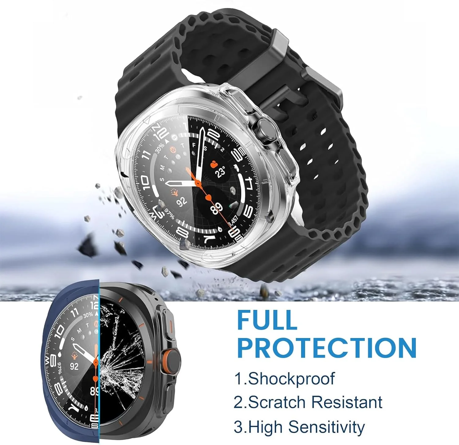 محافظ صفحه نمایش 6+6 عددی برای لوازم جانبی ساعت هوشمند سامسونگ گلکسی واچ 7 اولترا 47 میلیمتری، بامپر PC سخت/فیلم محافظ شیشهای ضد مه HD، مجموعه روکش محافظ صفحه نمایش گلکسی واچ 7 اولترا مناسب برای خانمها و آقایان محافظ صفحه نمایش 6+6 عددی برای لوازم جانبی ساعت هوشمند سامسونگ گلکسی واچ 7 اولترا 47 میلیمتری، بامپر PC سخت/فیلم محافظ شیشهای ضد مه HD، مجموعه روکش محافظ صفحه نمایش گلکسی واچ 7 اولترا مناسب برای خانمها و آقایان