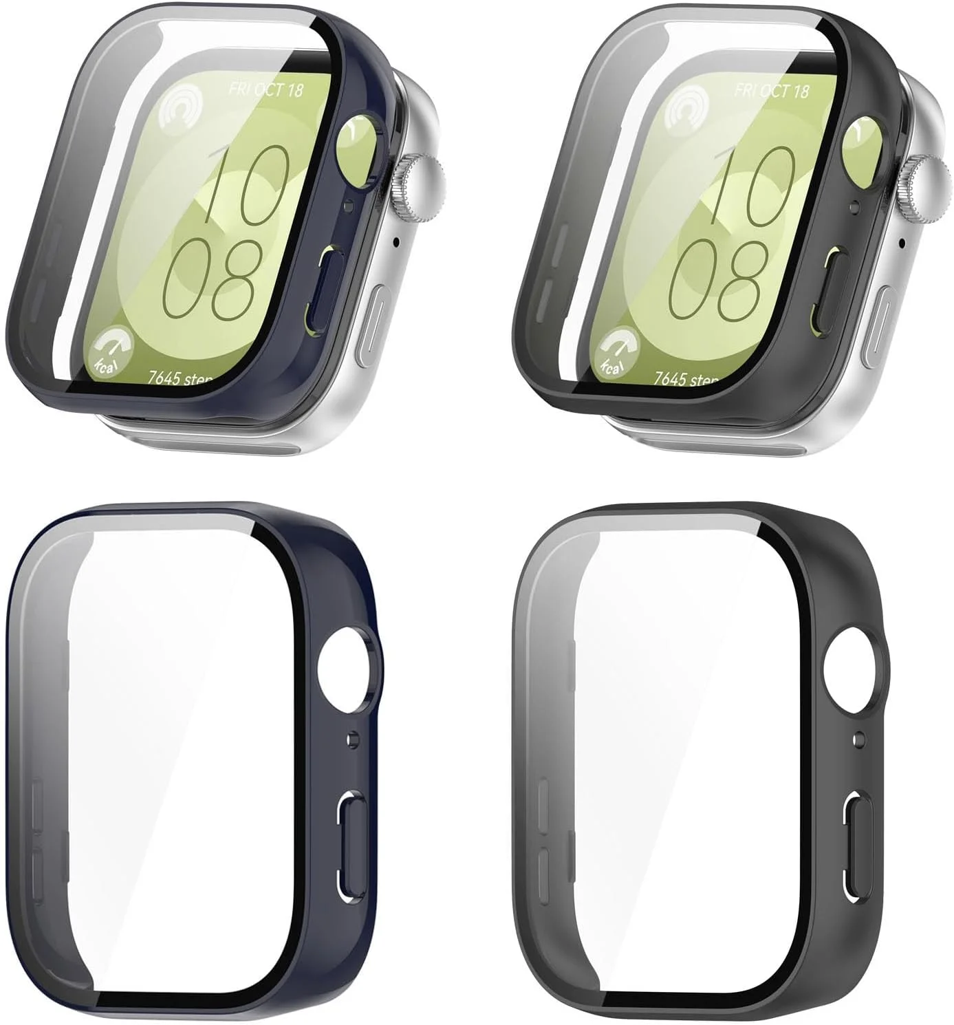 محافظ صفحه نمایش و قاب جین هک (JINHEC) دو عددی برای ساعت هوشمند هوآوی Watch Fit 4، پوشش کامل ضد خش و ضد ضربه PC سخت و شیشه حرارت دیده برای آقایان و بانوان (مشکی + آبی) محافظ صفحه نمایش و قاب جین هک (JINHEC) دو عددی برای ساعت هوشمند هوآوی Watch Fit 4، پوشش کامل ضد خش و ضد ضربه PC سخت و شیشه حرارت دیده برای آقایان و بانوان (مشکی + آبی)