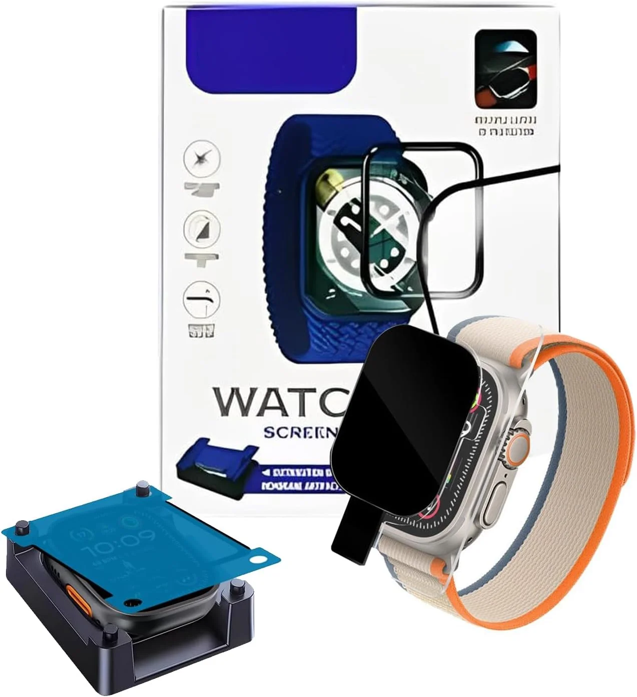 محافظ صفحه نمایش سازگار با iWatch سری 10 سایز 46 میلی‌متر، [شیشه حرارت دیده 9H] [قاب فلزی] پوشش کامل ضد خش بدون حباب با حساسیت لمسی بالا برای iWatch 46 میلی‌متر