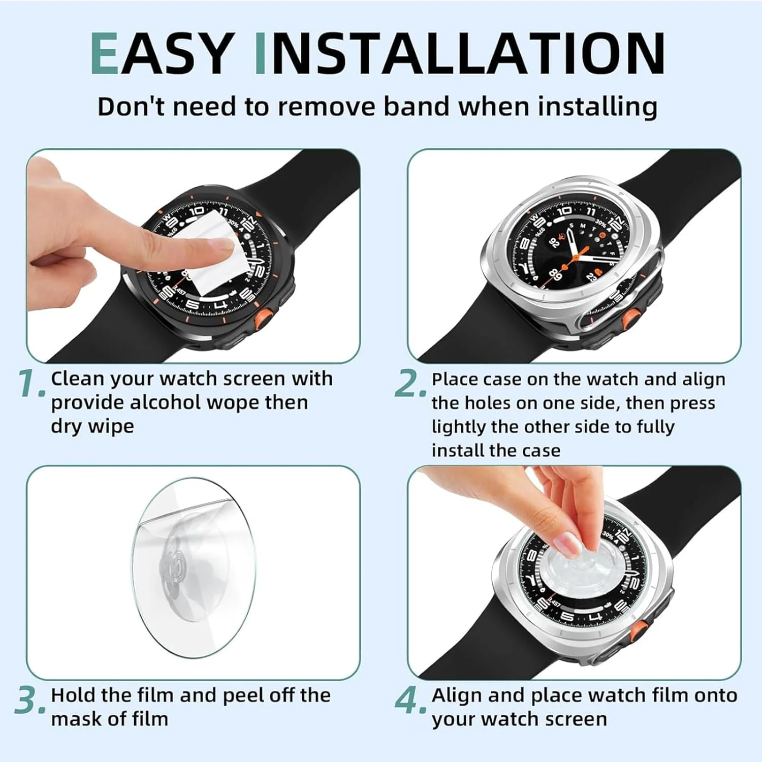 محافظ صفحه نمایش 6+6 عددی برای لوازم جانبی ساعت هوشمند سامسونگ گلکسی واچ 7 اولترا 47 میلیمتری، بامپر PC سخت/فیلم محافظ شیشهای ضد مه HD، مجموعه روکش محافظ صفحه نمایش گلکسی واچ 7 اولترا مناسب برای خانمها و آقایان محافظ صفحه نمایش 6+6 عددی برای لوازم جانبی ساعت هوشمند سامسونگ گلکسی واچ 7 اولترا 47 میلیمتری، بامپر PC سخت/فیلم محافظ شیشهای ضد مه HD، مجموعه روکش محافظ صفحه نمایش گلکسی واچ 7 اولترا مناسب برای خانمها و آقایان