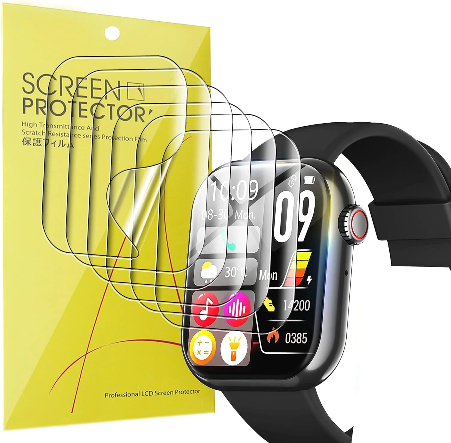 محافظ صفحه نمایش سازگار Lamshaw برای ساعت هوشمند PANHUI F57، [بسته 6 عددی] فیلم شفاف TPU با پوشش کامل سازگار با ساعت هوشمند Zombazi F57 1.91 اینچی / ساعت هوشمند PANHUI F57 1.88 اینچی (بسته 3 عددی)