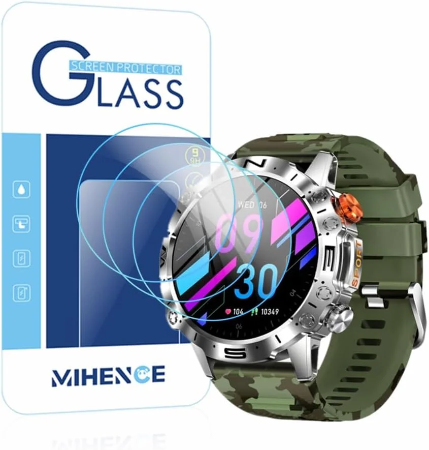 محافظ صفحه نمایش Mihence سازگار با ساعت هوشمند K59 / ST19 1.43 اینچی، فیلم محافظ شیشه ای تمپر شده 9H سازگار با GLONHI K59 Pro / SIEMORL ST19 / LIGE ST19 / ESFOE ST19 / LIGE K59 1.43 اینچی محافظ صفحه نمایش Mihence سازگار با ساعت هوشمند K59 / ST19 1.43 اینچی، فیلم محافظ شیشه ای تمپر شده 9H سازگار با GLONHI K59 Pro / SIEMORL ST19 / LIGE ST19 / ESFOE ST19 / LIGE K59 1.43 اینچی