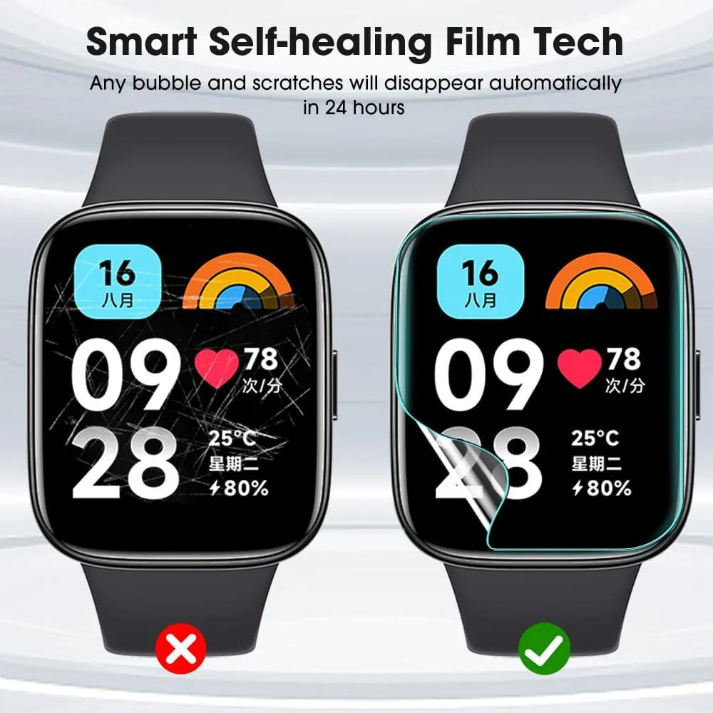 محافظ صفحه نمایش او ازون (بسته 3 عددی) سازگار با ردمی واچ 4، پوشش کامل شفاف ضد خش فیلم هیدروژل محافظ صفحه نمایش فیلم نرم و شفاف TPU HD، نصب آسان - شفاف محافظ صفحه نمایش او ازون (بسته 3 عددی) سازگار با ردمی واچ 4، پوشش کامل شفاف ضد خش فیلم هیدروژل محافظ صفحه نمایش فیلم نرم و شفاف TPU HD، نصب آسان - شفاف